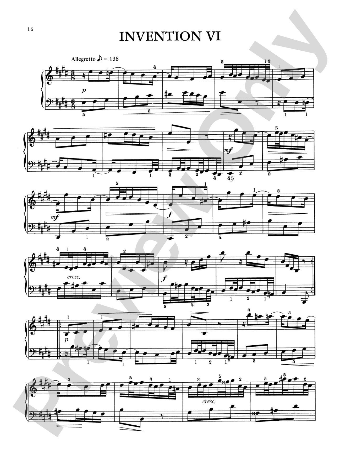 Bach: Two-Part Inventions (Ed. Hans Bischoff)