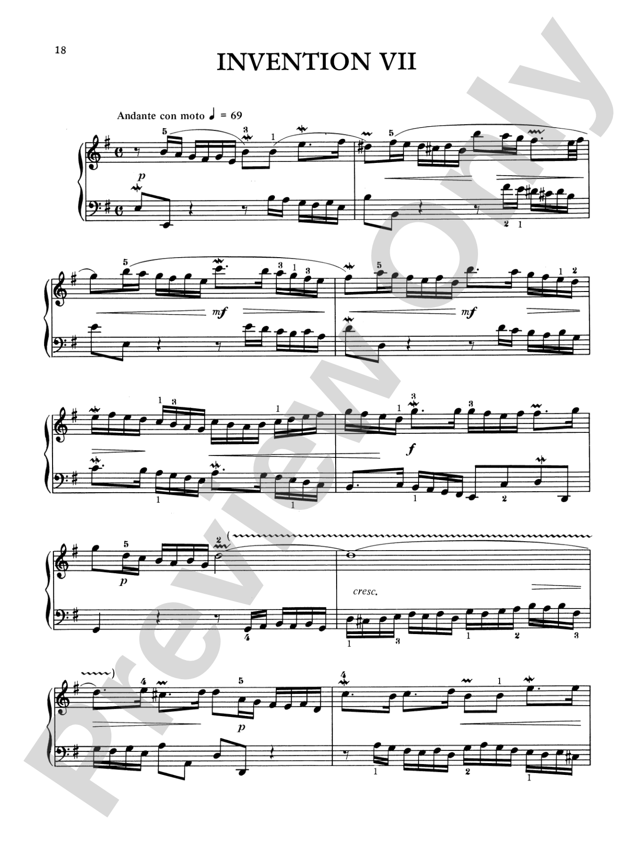 Bach: Two-Part Inventions (Ed. Hans Bischoff)