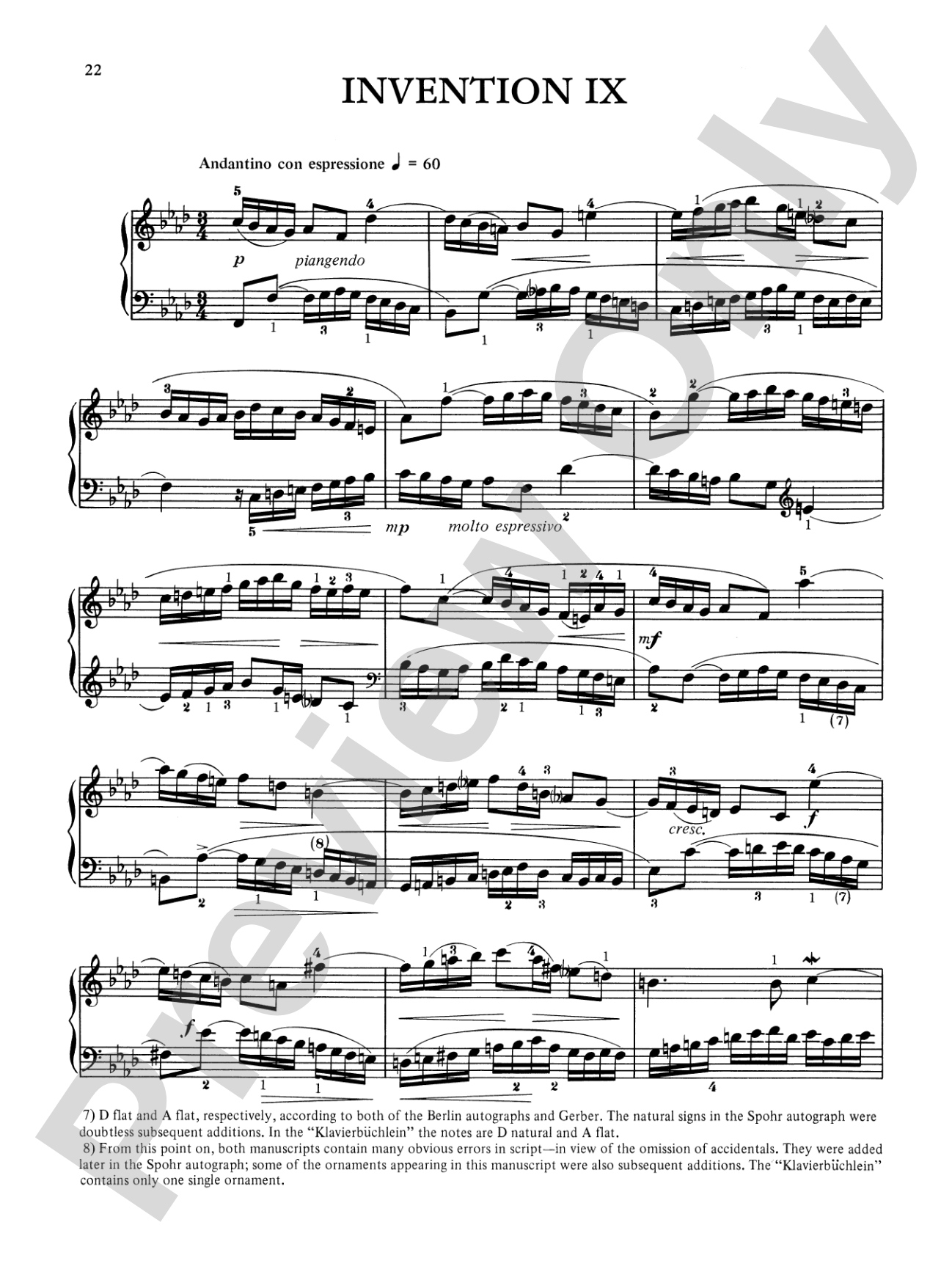 Bach: Two-Part Inventions (Ed. Hans Bischoff)
