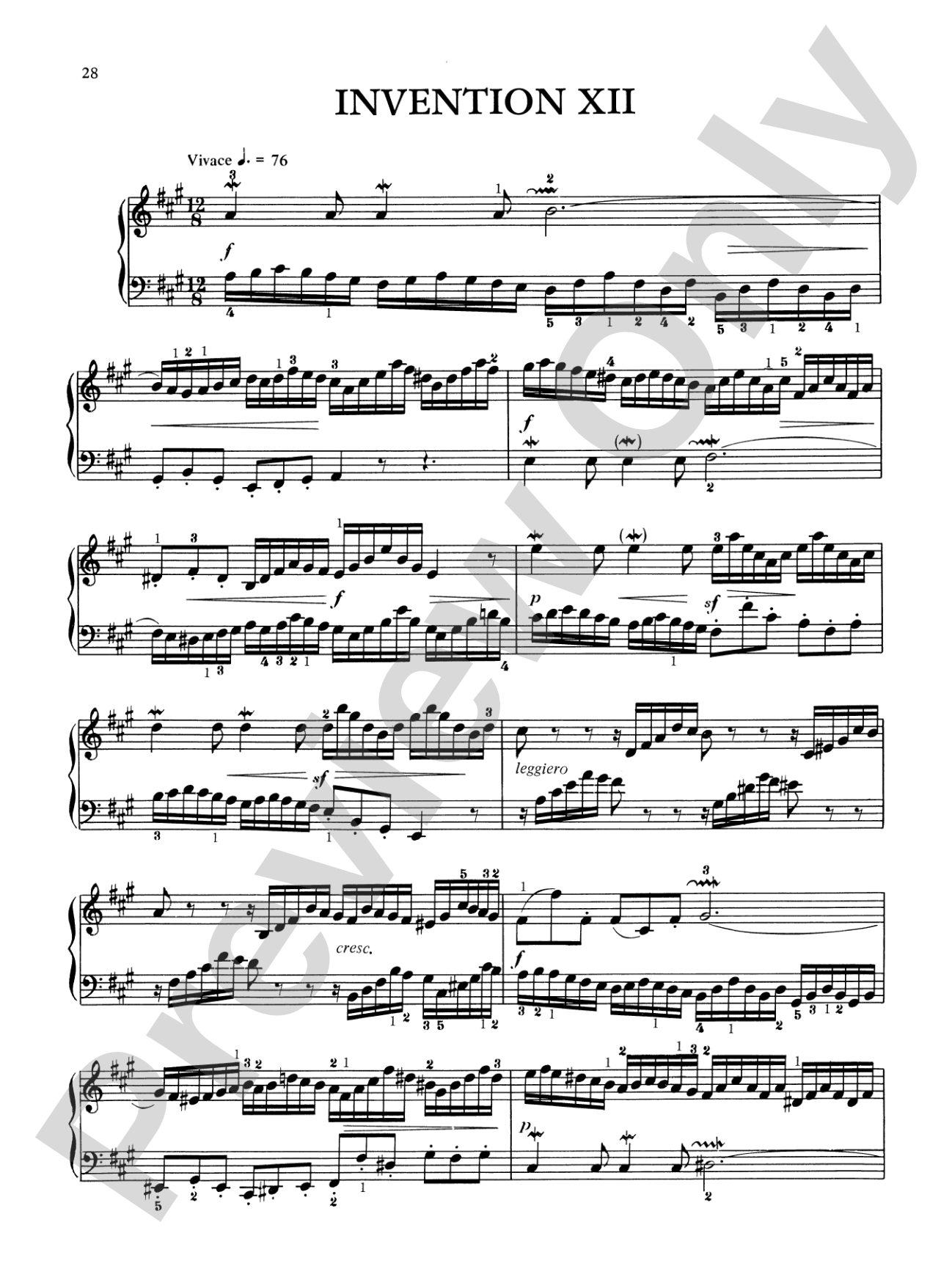 Bach: Two-Part Inventions (Ed. Hans Bischoff)