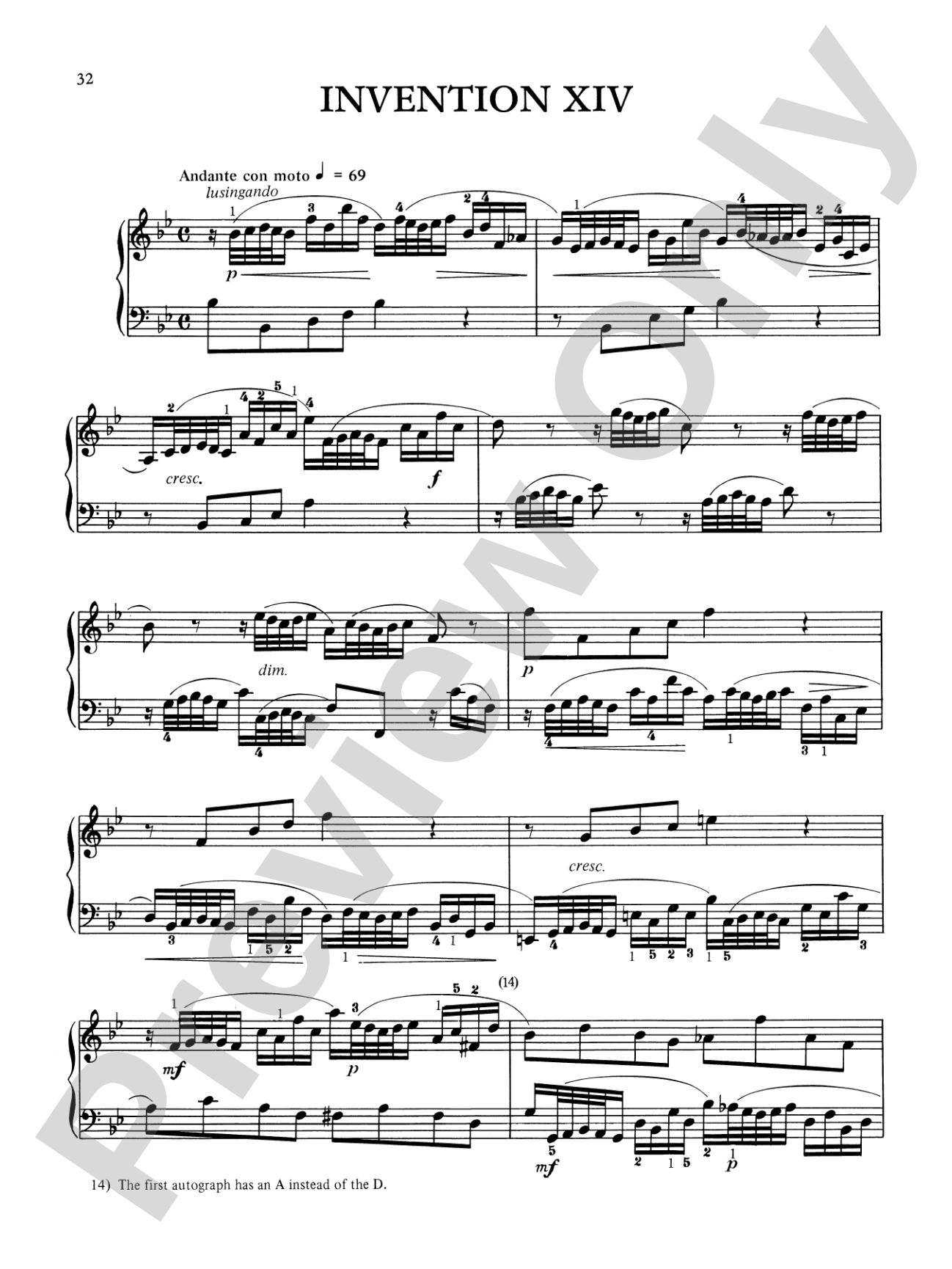 Bach: Two-Part Inventions (Ed. Hans Bischoff)