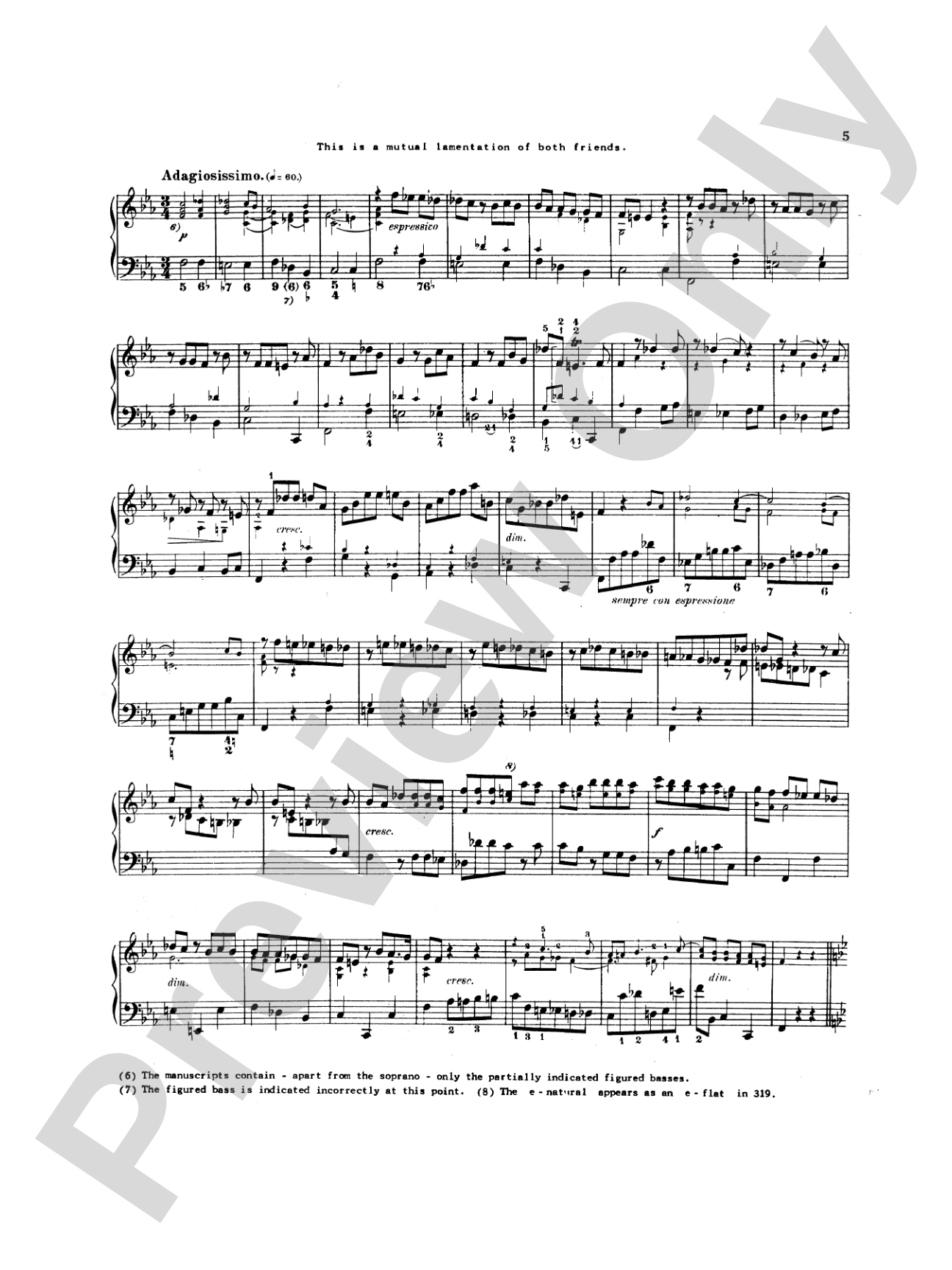 Bach: Cappriccio on the Departure of His Dearly Beloved Brother: Piano