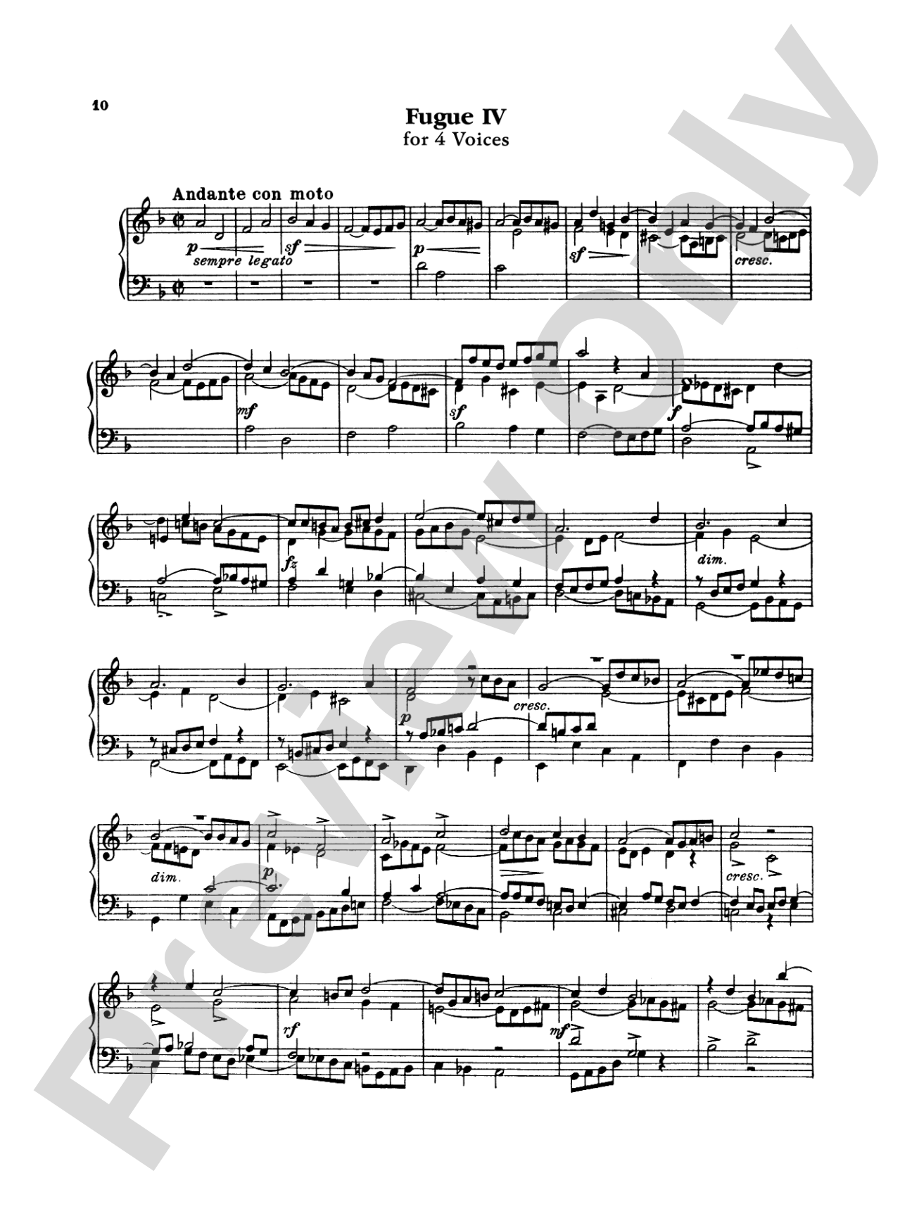 Bach: The Art of the Fugue (Ed. Carl Czerny)