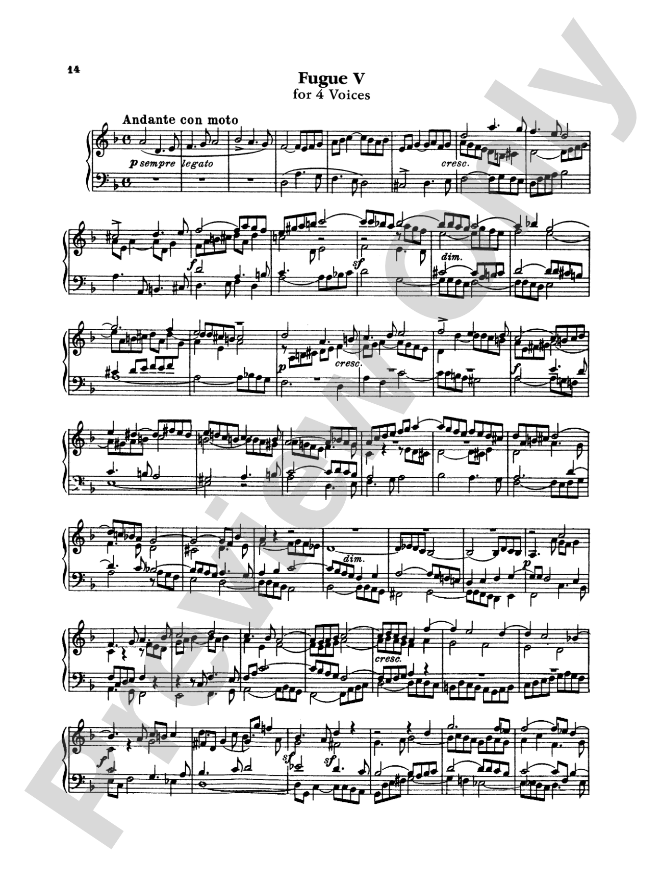 Bach: The Art of the Fugue (Ed. Carl Czerny)