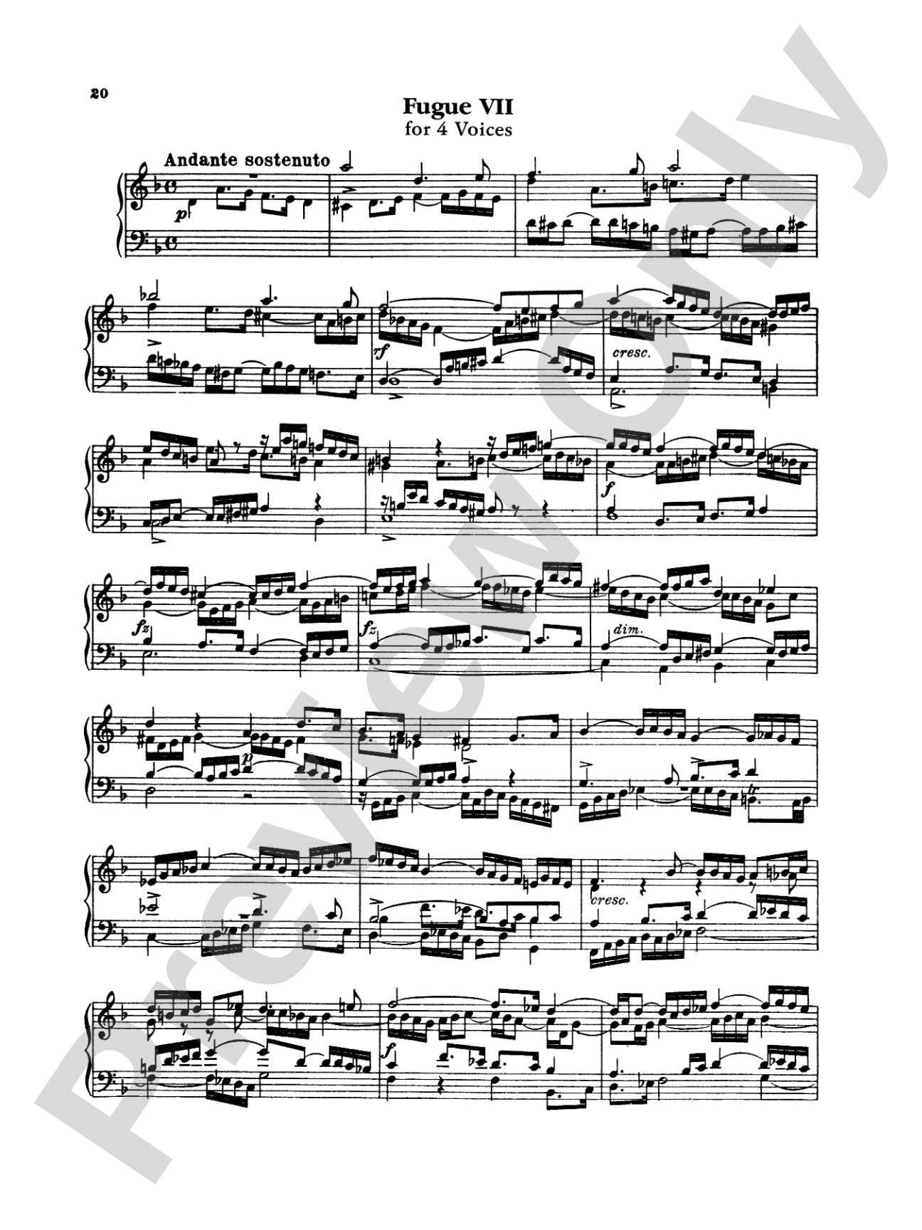 Bach: The Art of the Fugue (Ed. Carl Czerny)