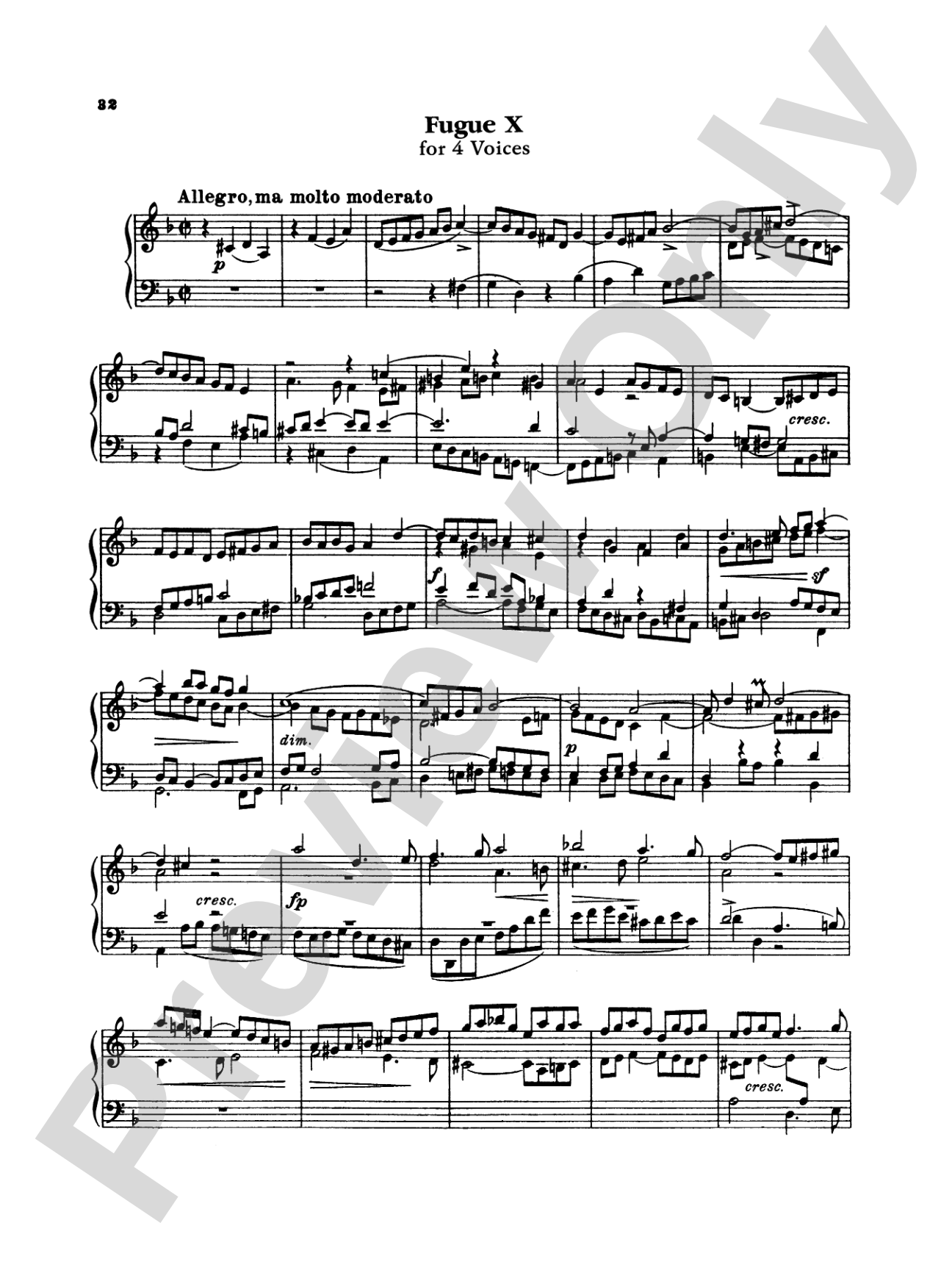 Bach: The Art of the Fugue (Ed. Carl Czerny)