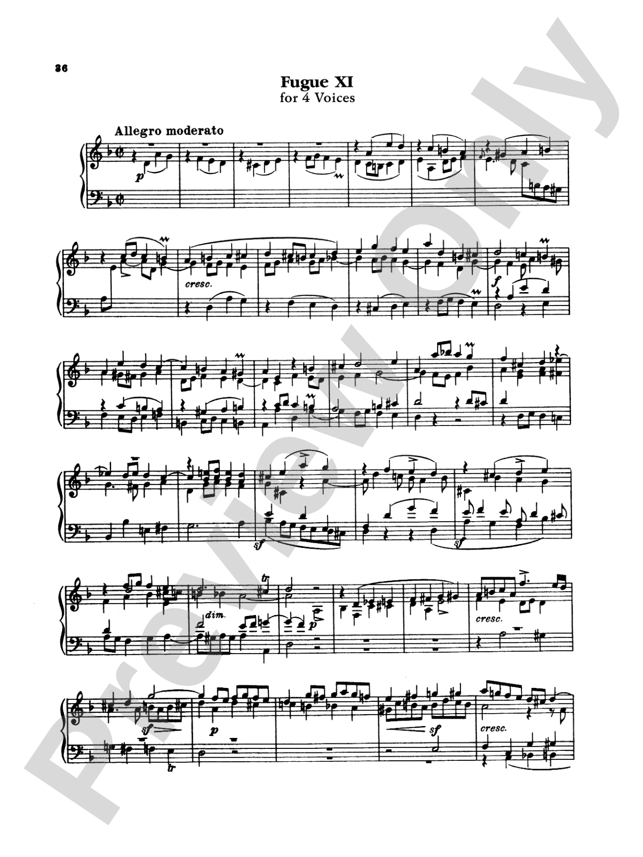 Bach: The Art of the Fugue (Ed. Carl Czerny)