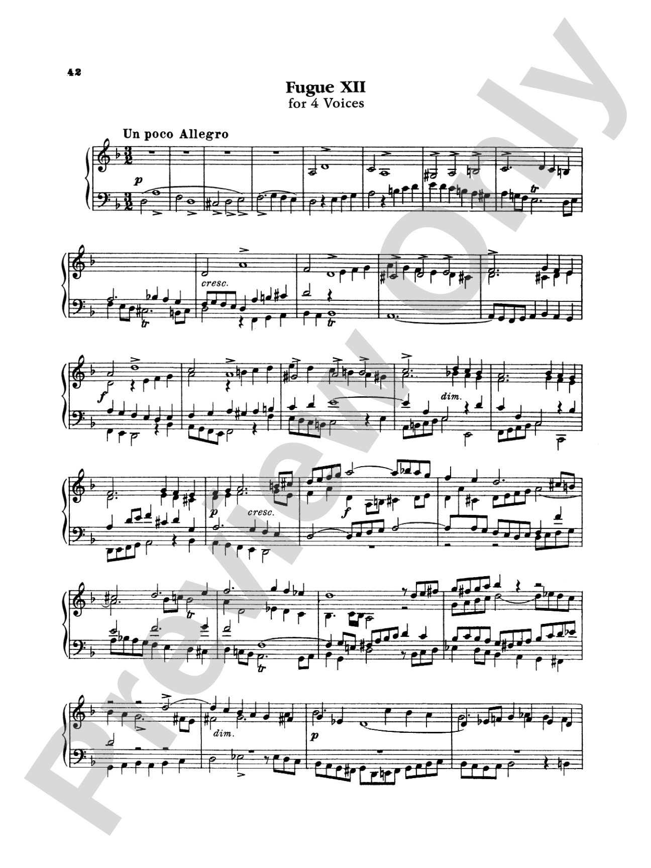 Bach: The Art of the Fugue (Ed. Carl Czerny)