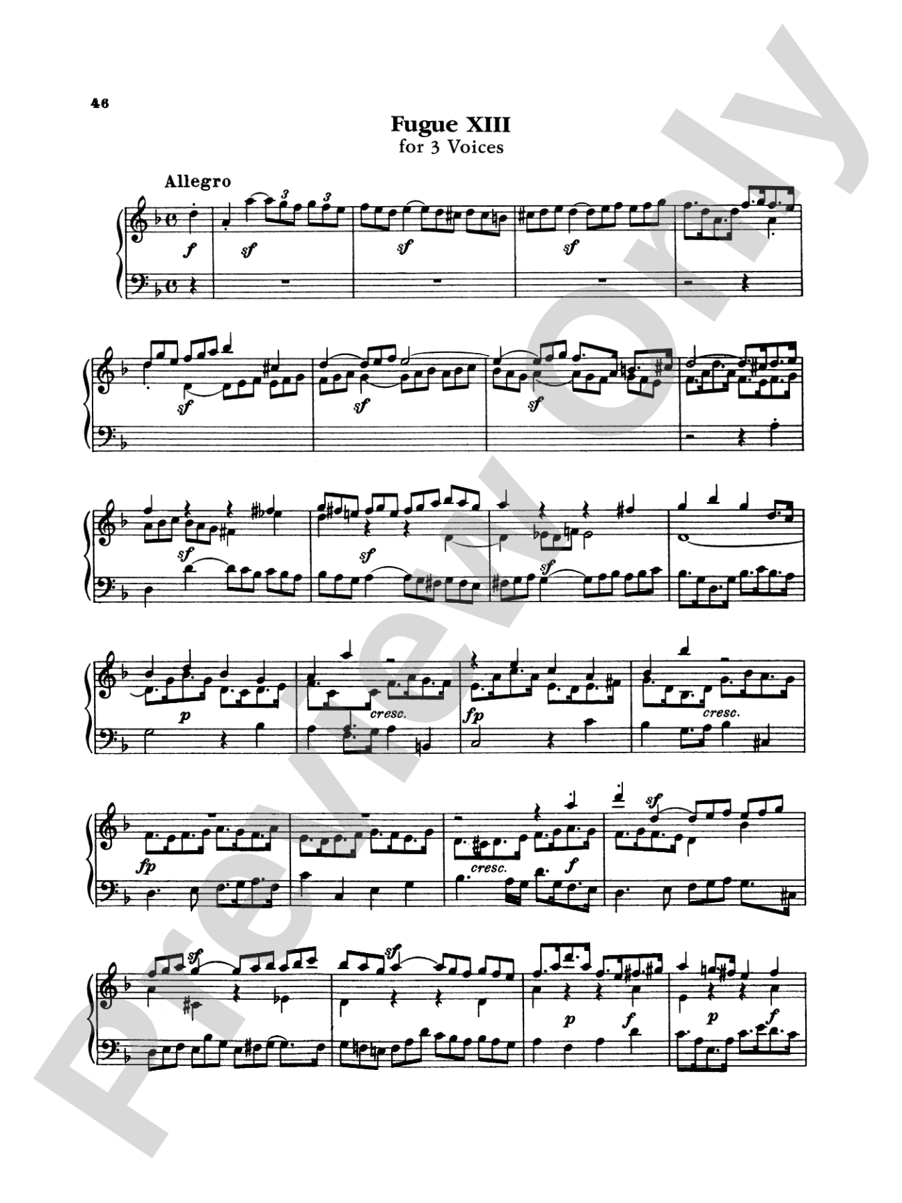 Bach: The Art of the Fugue (Ed. Carl Czerny)
