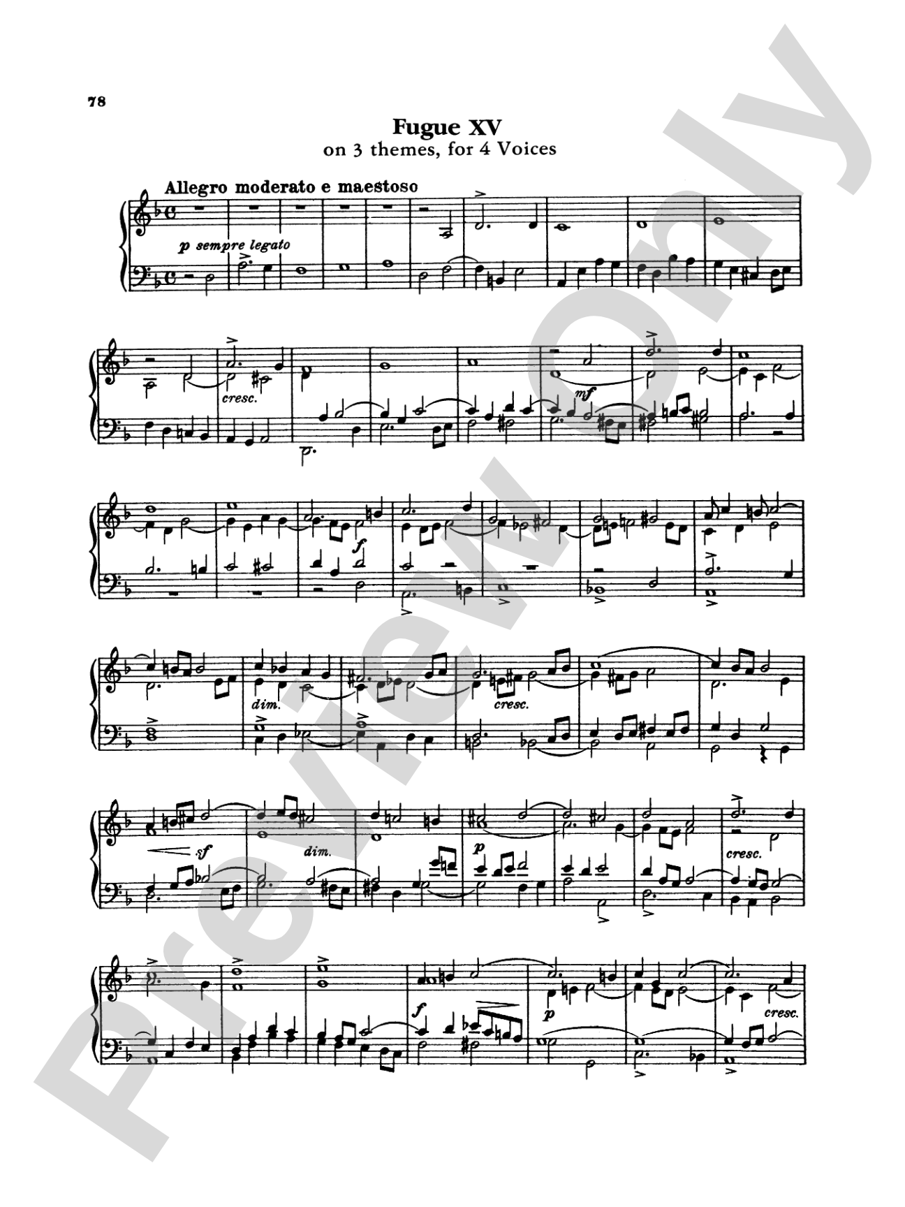 Bach: The Art of the Fugue (Ed. Carl Czerny)