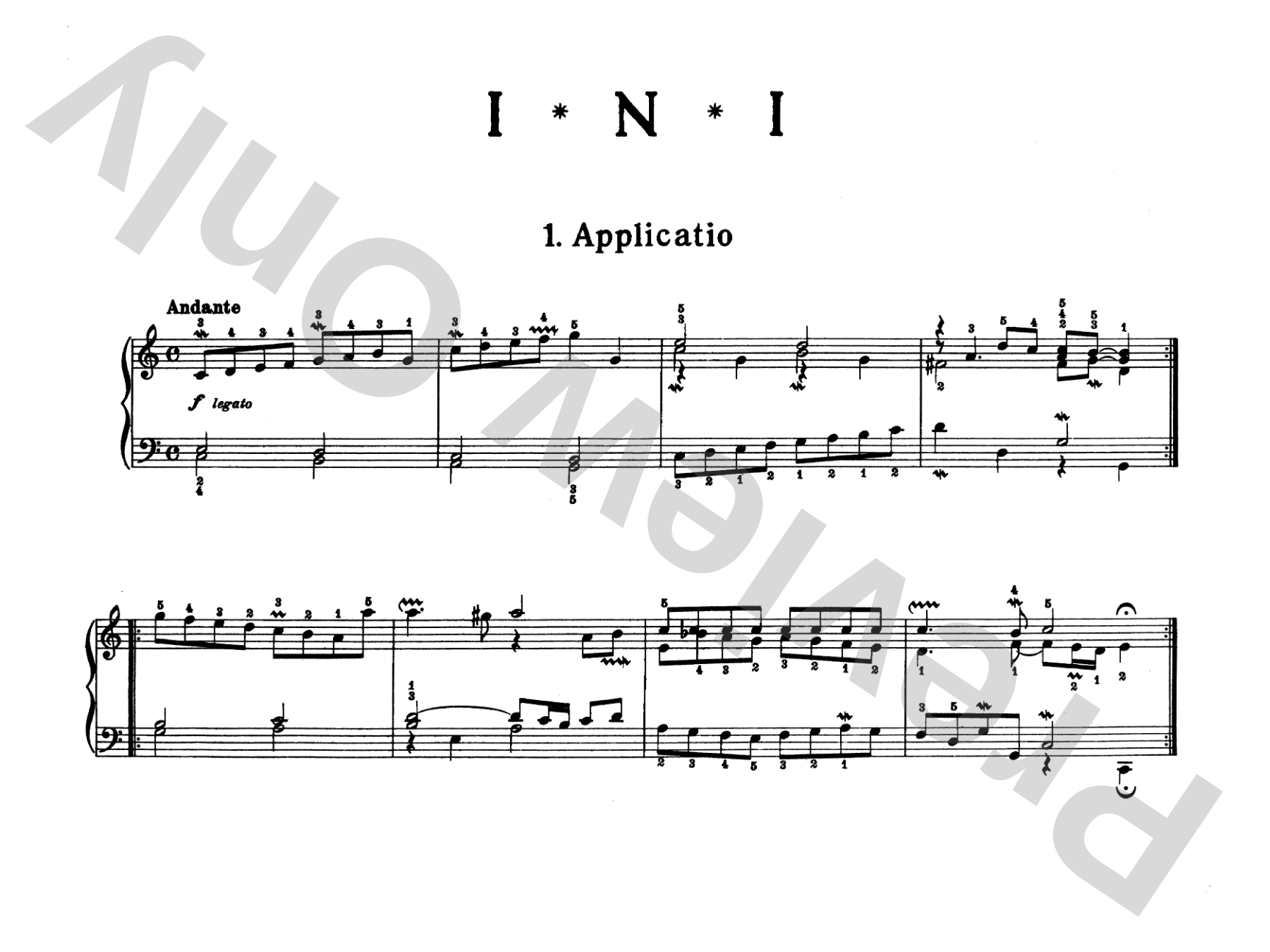 Bach: Notebook for Wilhelm Friedemann Bach