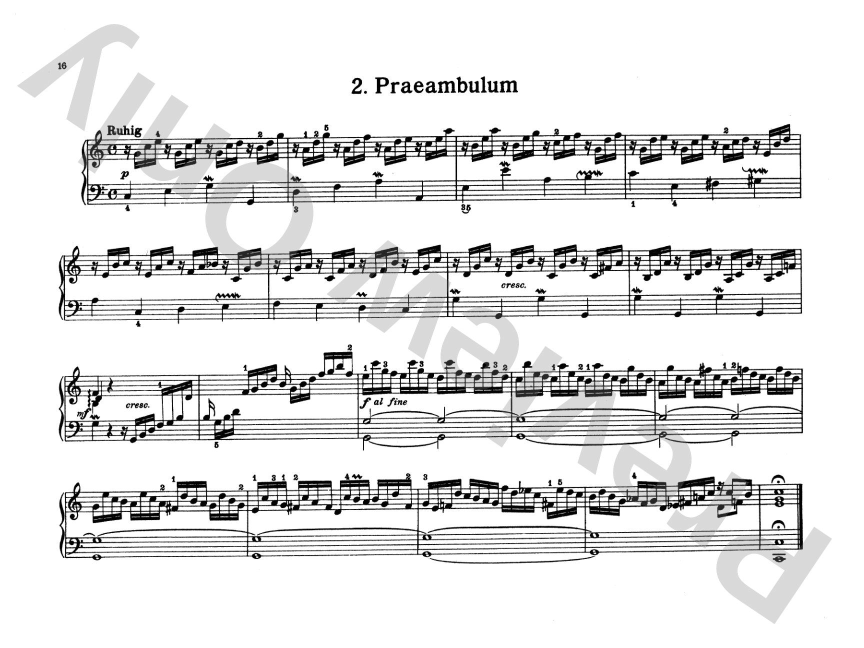 Bach: Notebook for Wilhelm Friedemann Bach