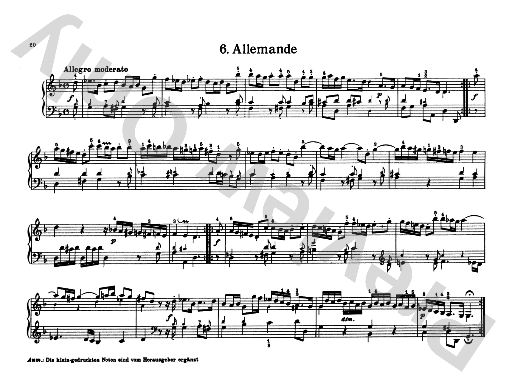 Bach: Notebook for Wilhelm Friedemann Bach