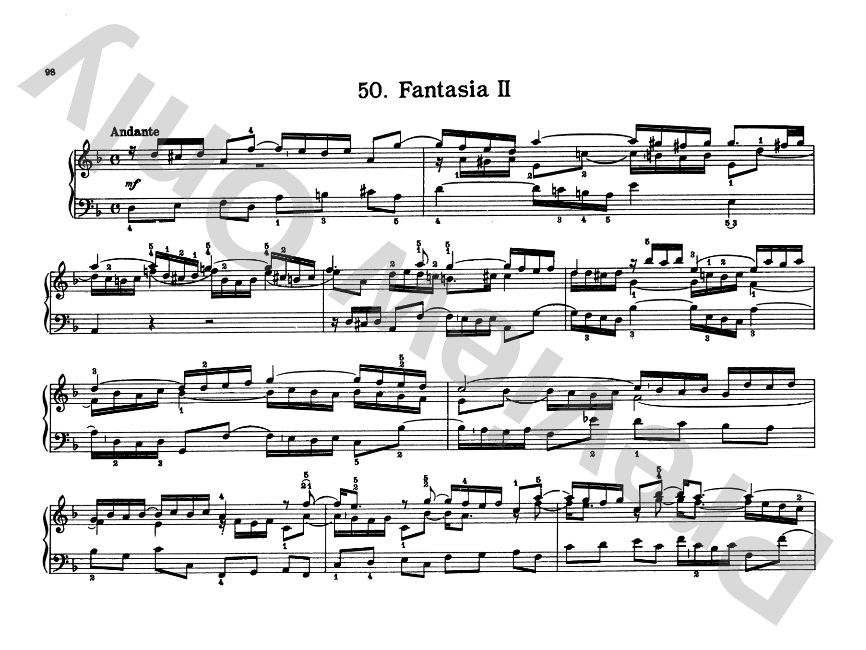 Bach: Notebook for Wilhelm Friedemann Bach