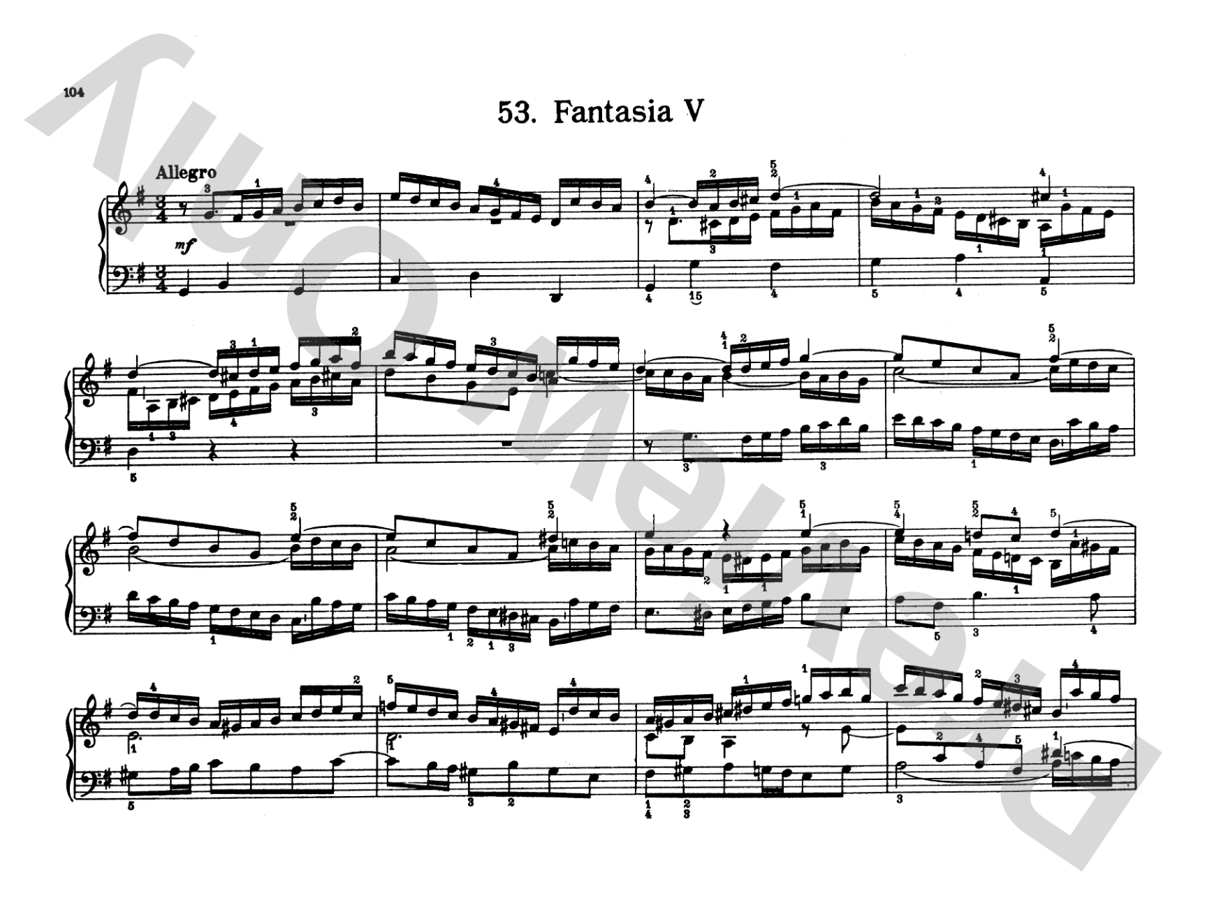 Bach: Notebook for Wilhelm Friedemann Bach