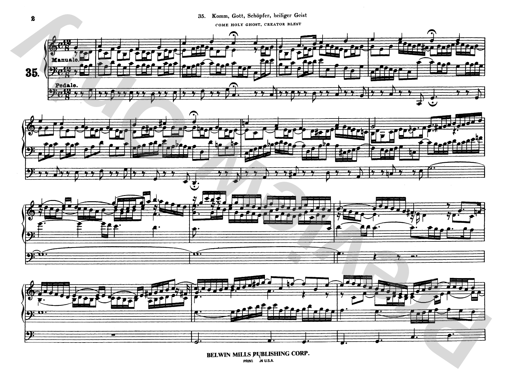 Bach: Complete Organ Works, Volume VII: Organ Comb Bound Book