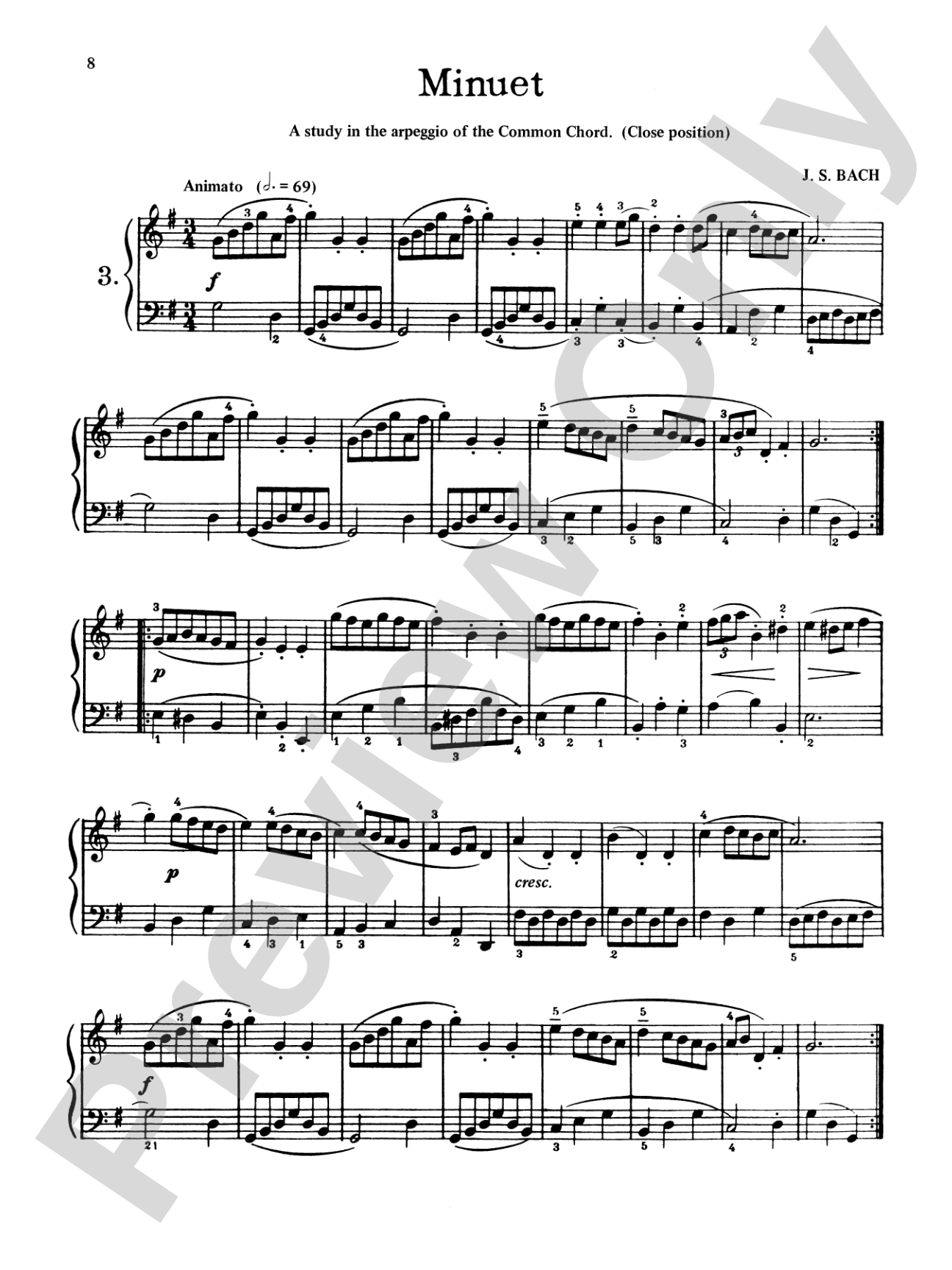 Bach: First Lessons in Bach (Ed. Carroll)