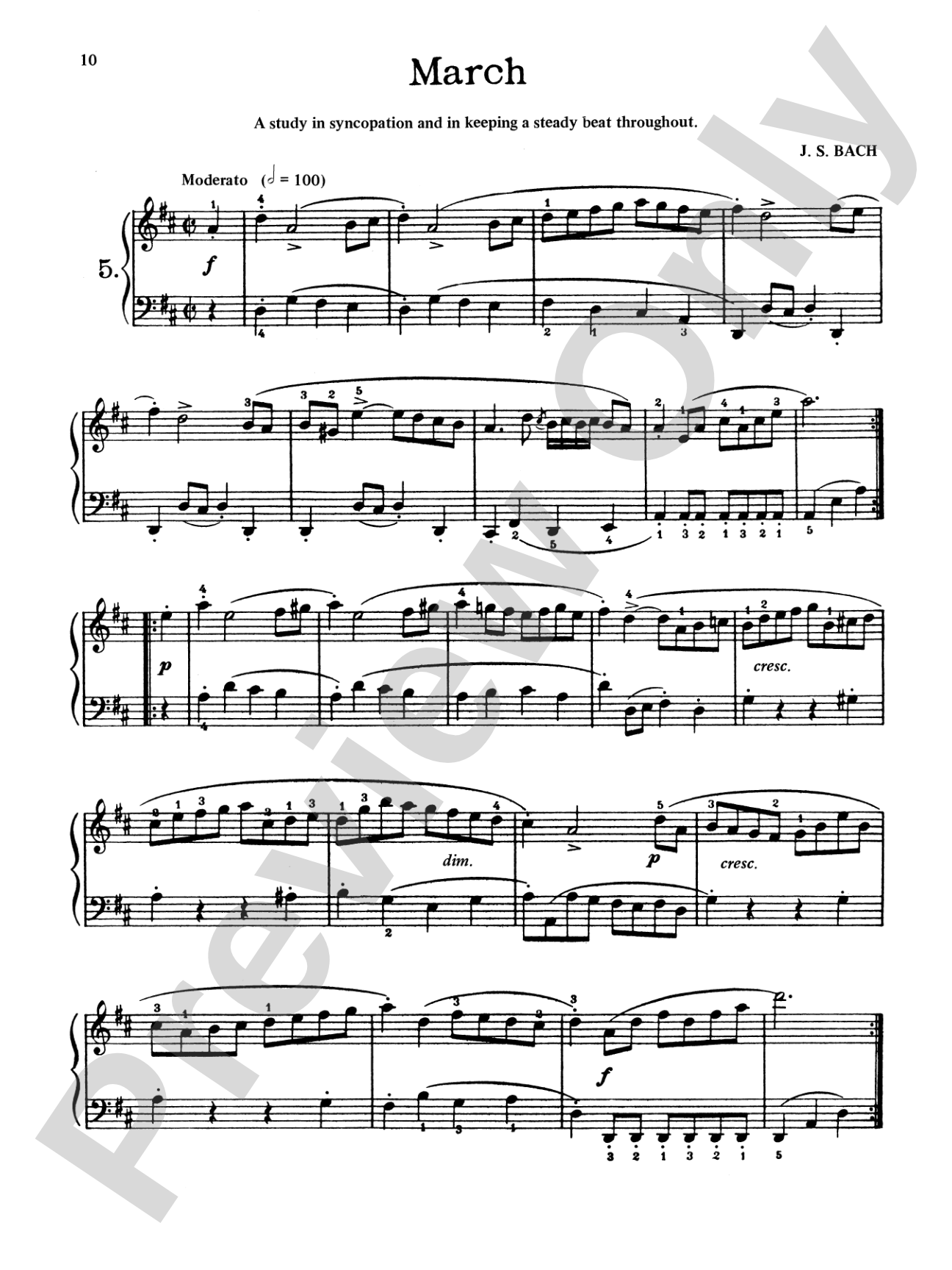 Bach: First Lessons in Bach (Ed. Carroll)