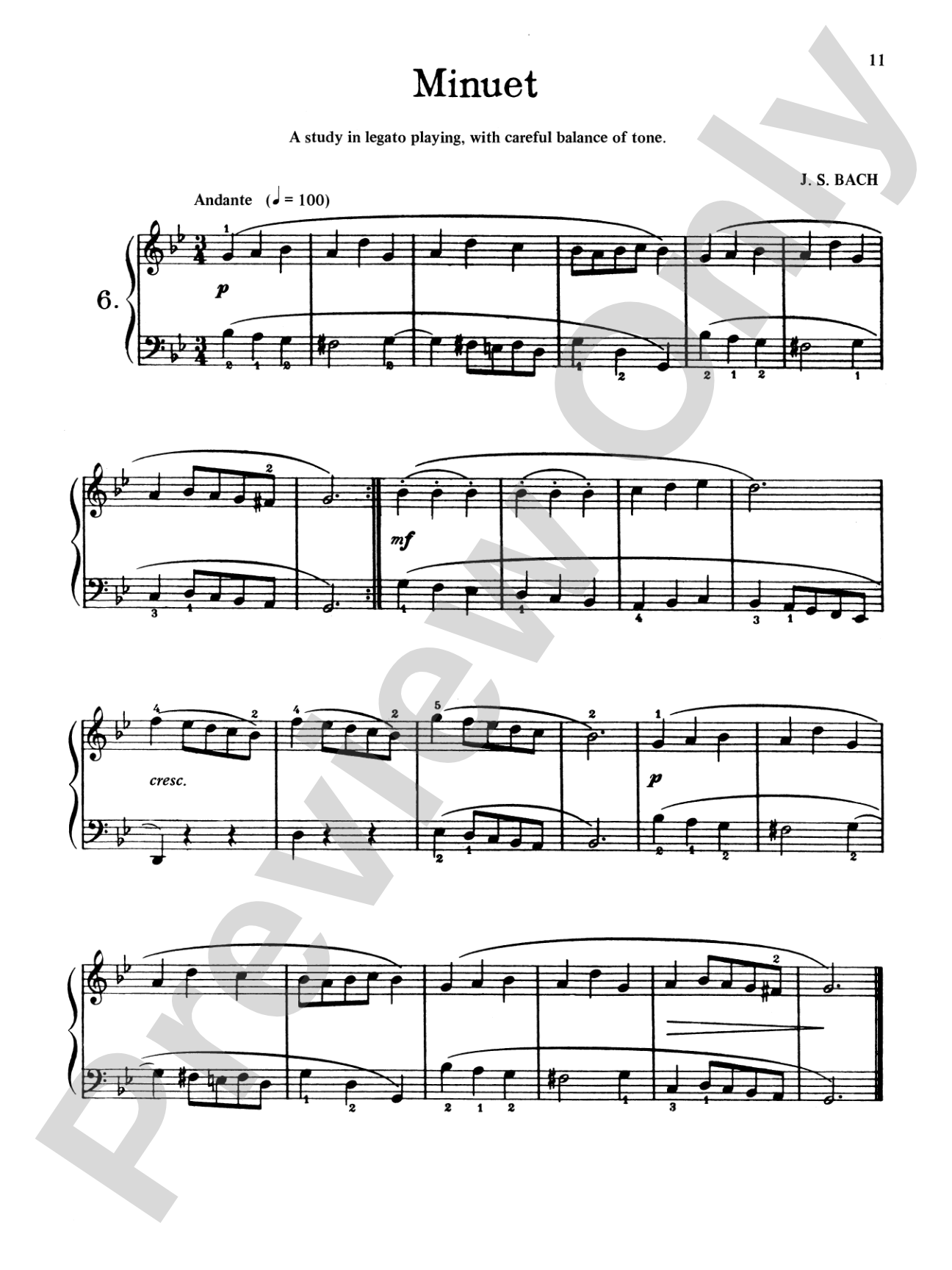 Bach: First Lessons in Bach (Ed. Carroll)