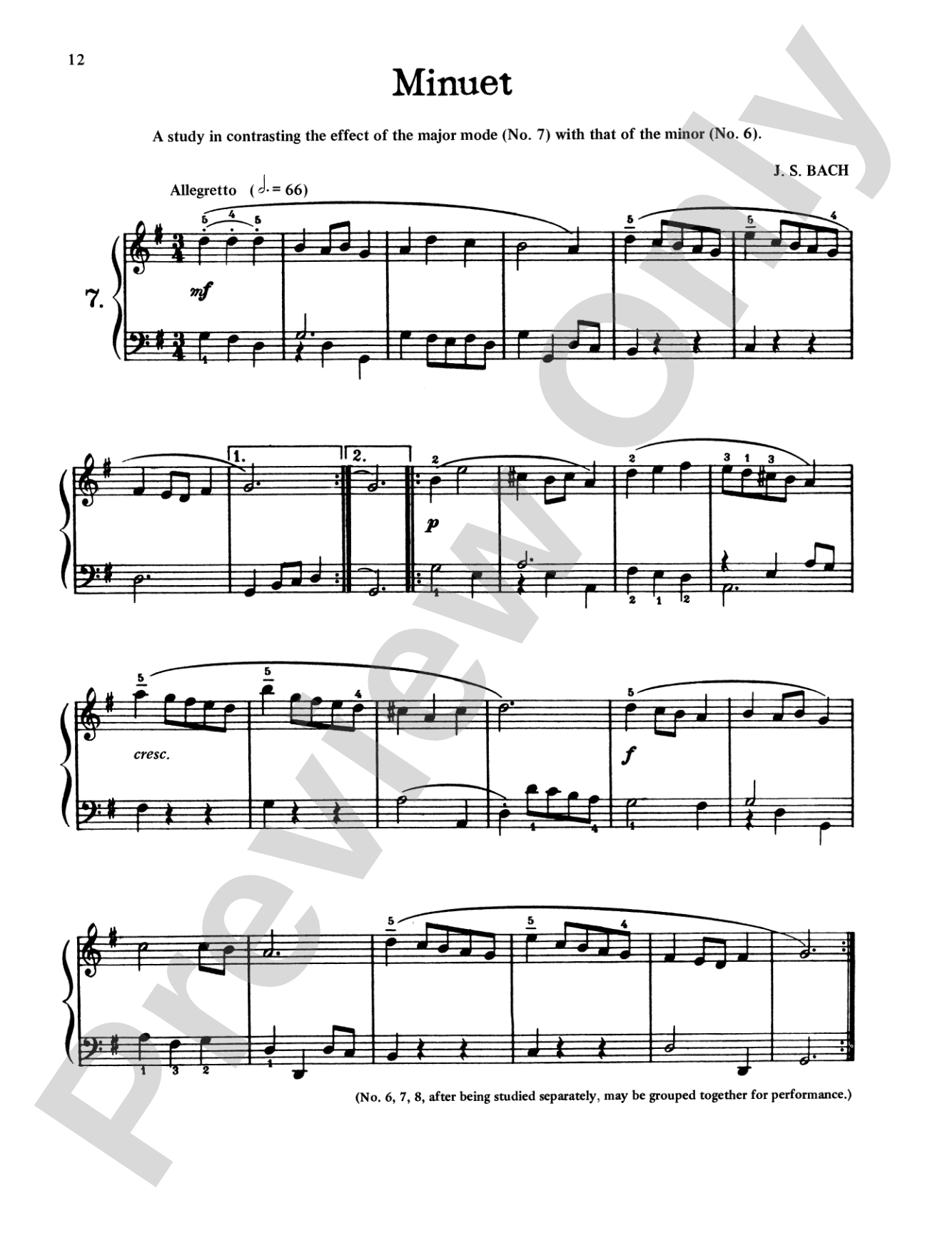 Bach: First Lessons in Bach (Ed. Carroll)