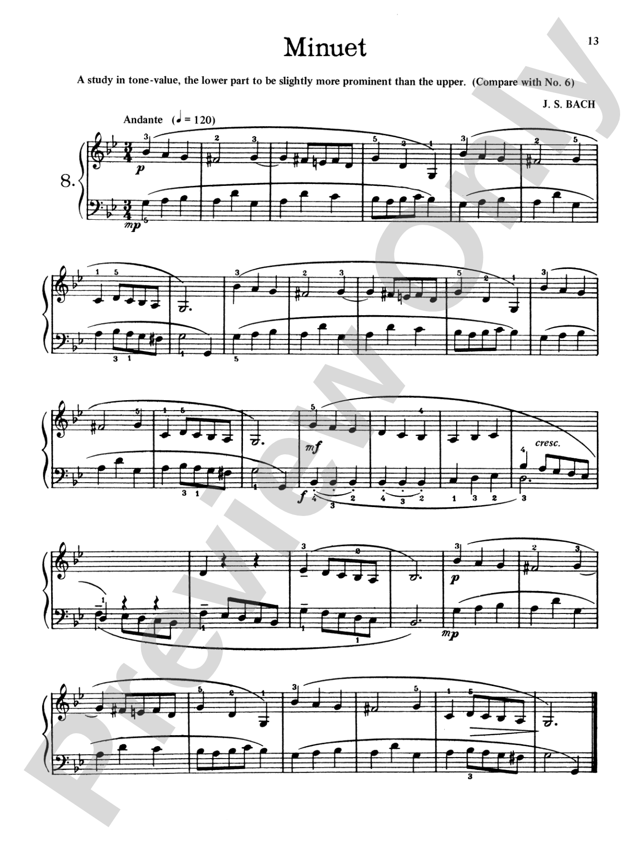 Bach: First Lessons in Bach (Ed. Carroll)
