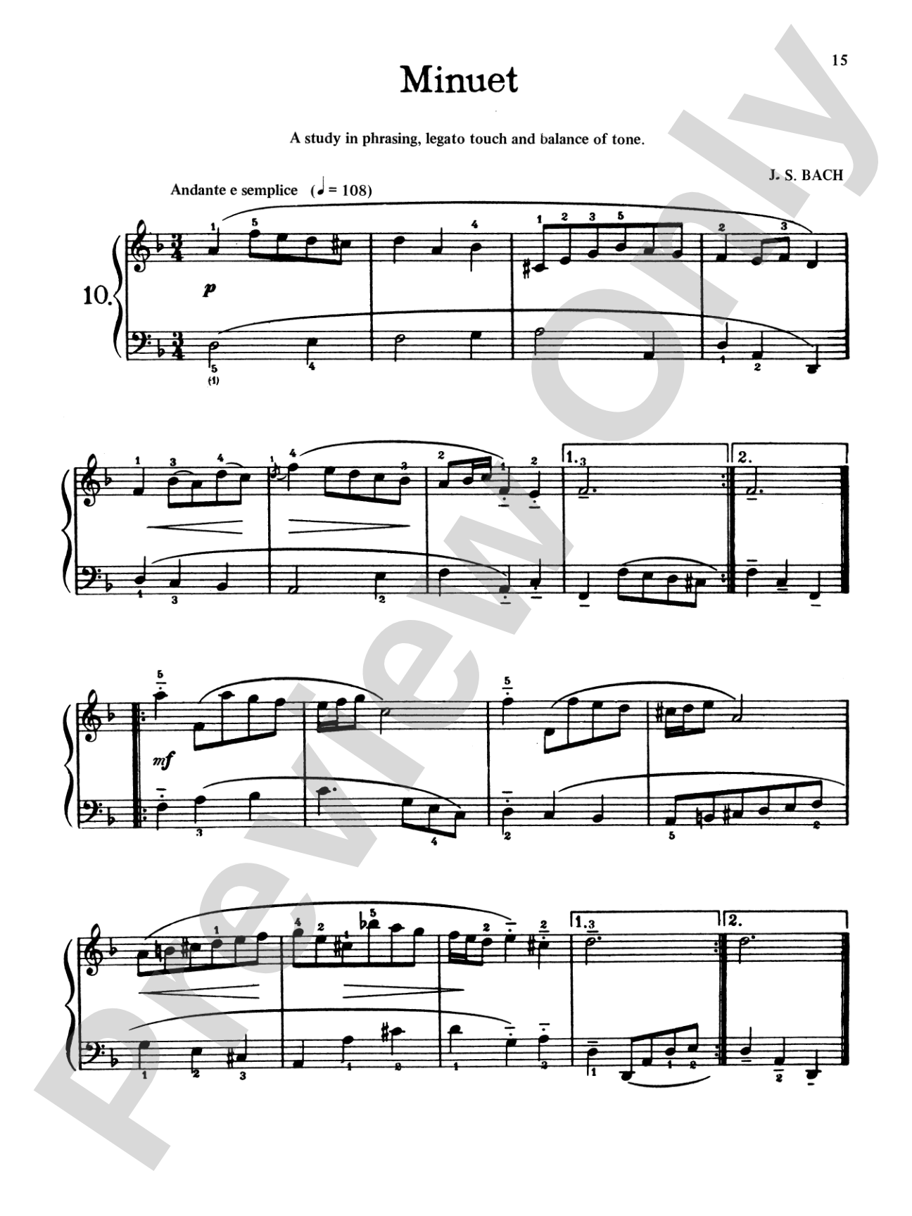 Bach: First Lessons in Bach (Ed. Carroll)