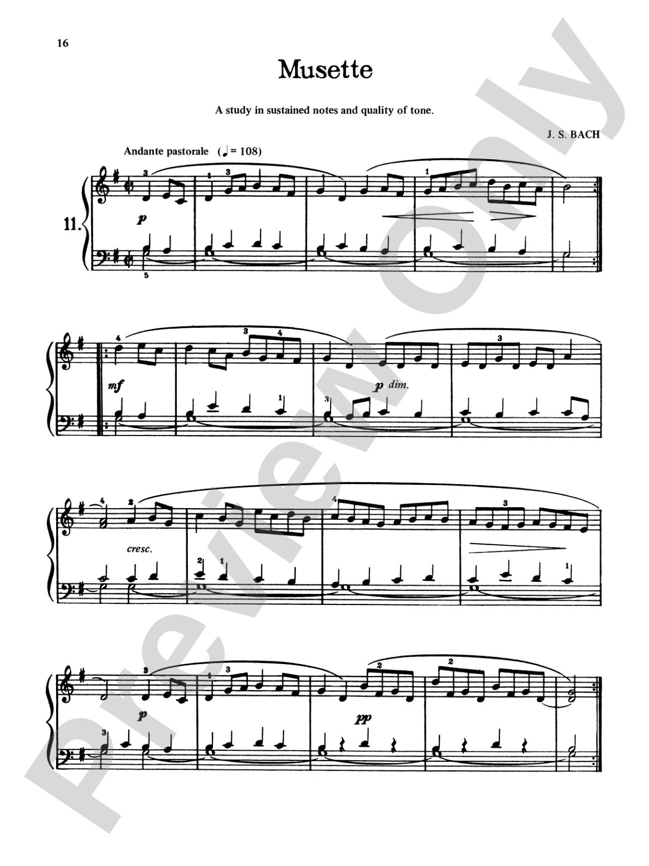 Bach: First Lessons in Bach (Ed. Carroll)