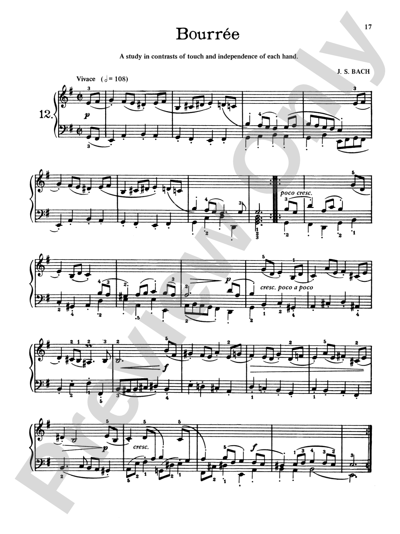 Bach: First Lessons in Bach (Ed. Carroll)