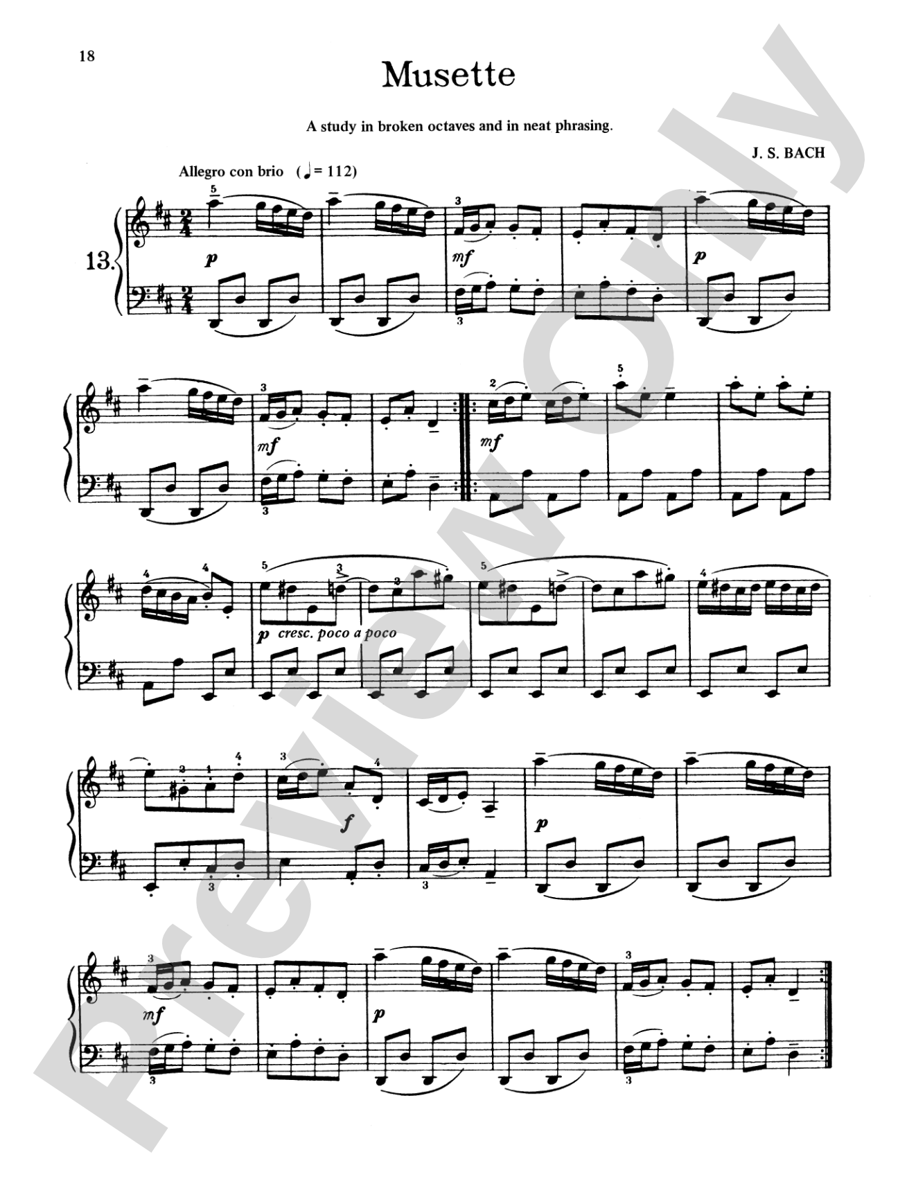 Bach: First Lessons in Bach (Ed. Carroll)