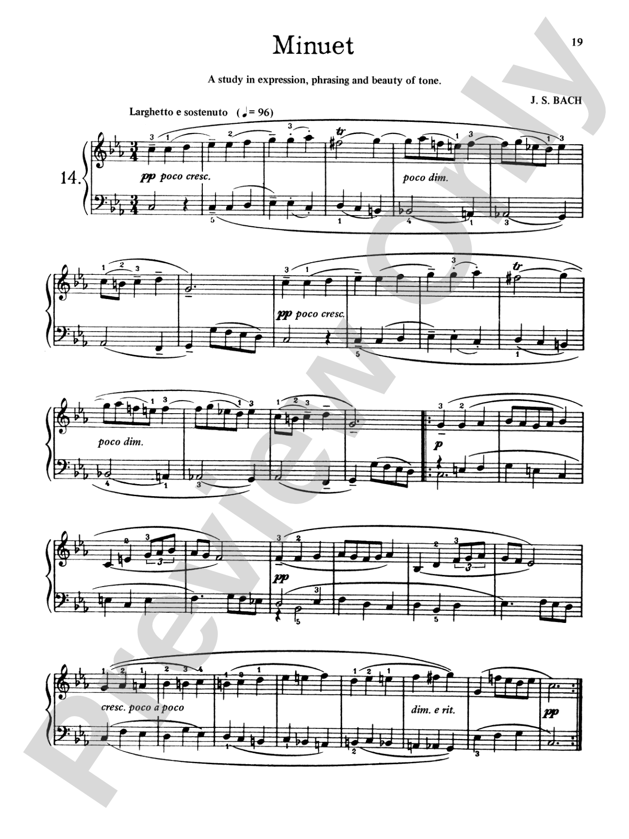 Bach: First Lessons in Bach (Ed. Carroll)