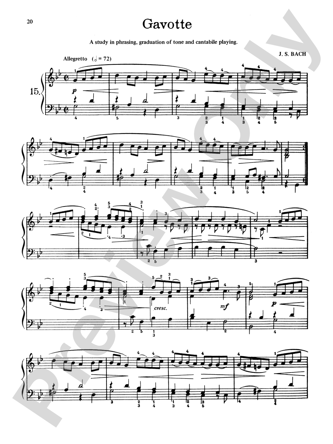 Bach: First Lessons in Bach (Ed. Carroll)