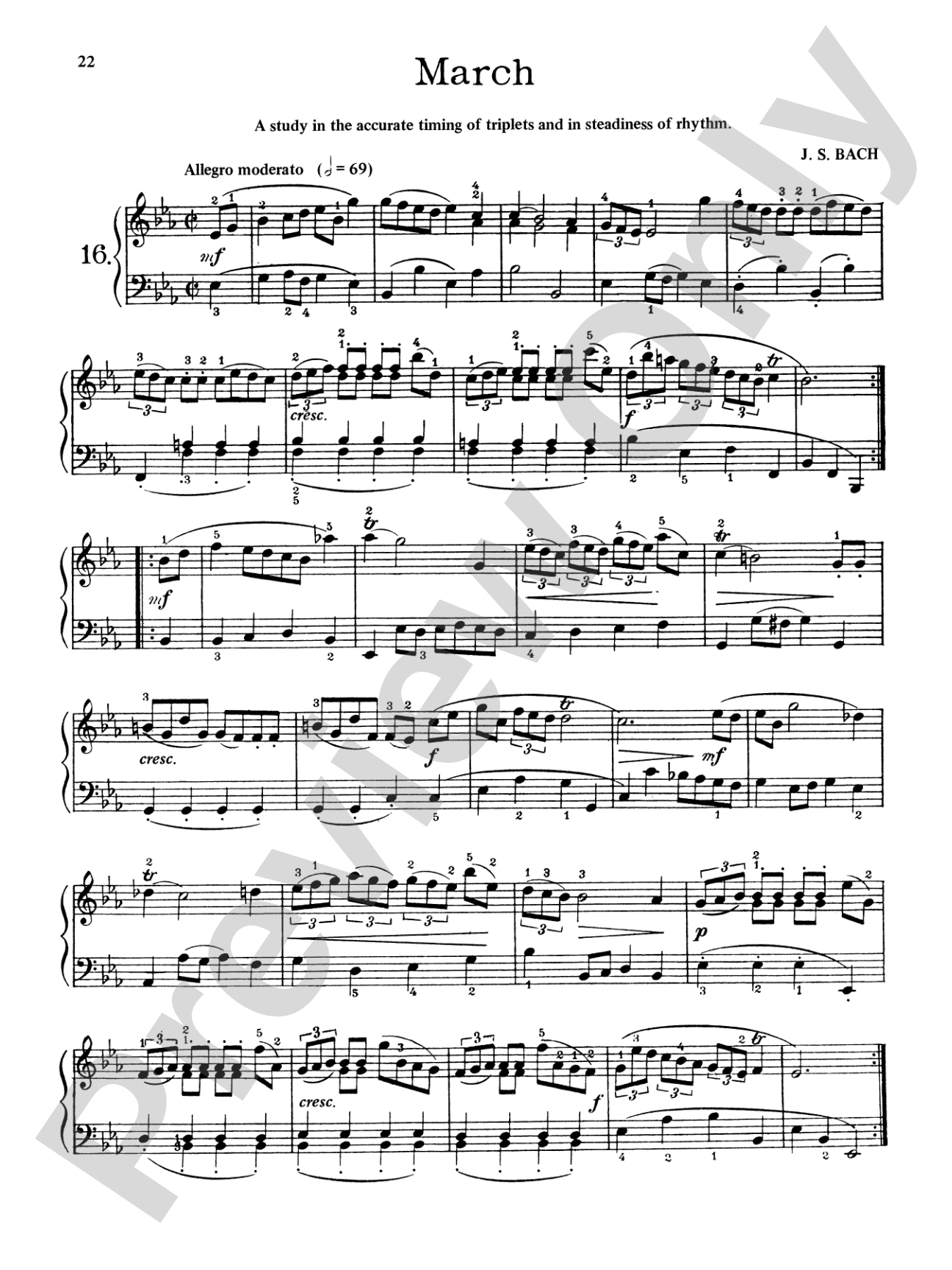 Bach: First Lessons in Bach (Ed. Carroll)