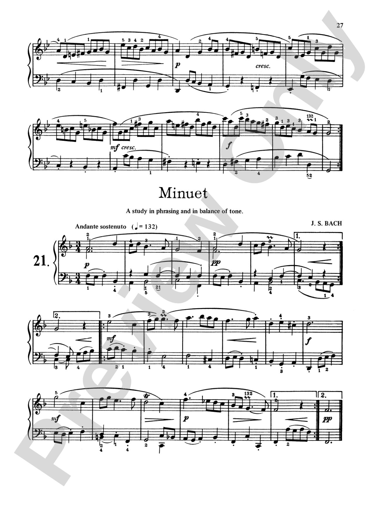 Bach: First Lessons in Bach (Ed. Carroll)