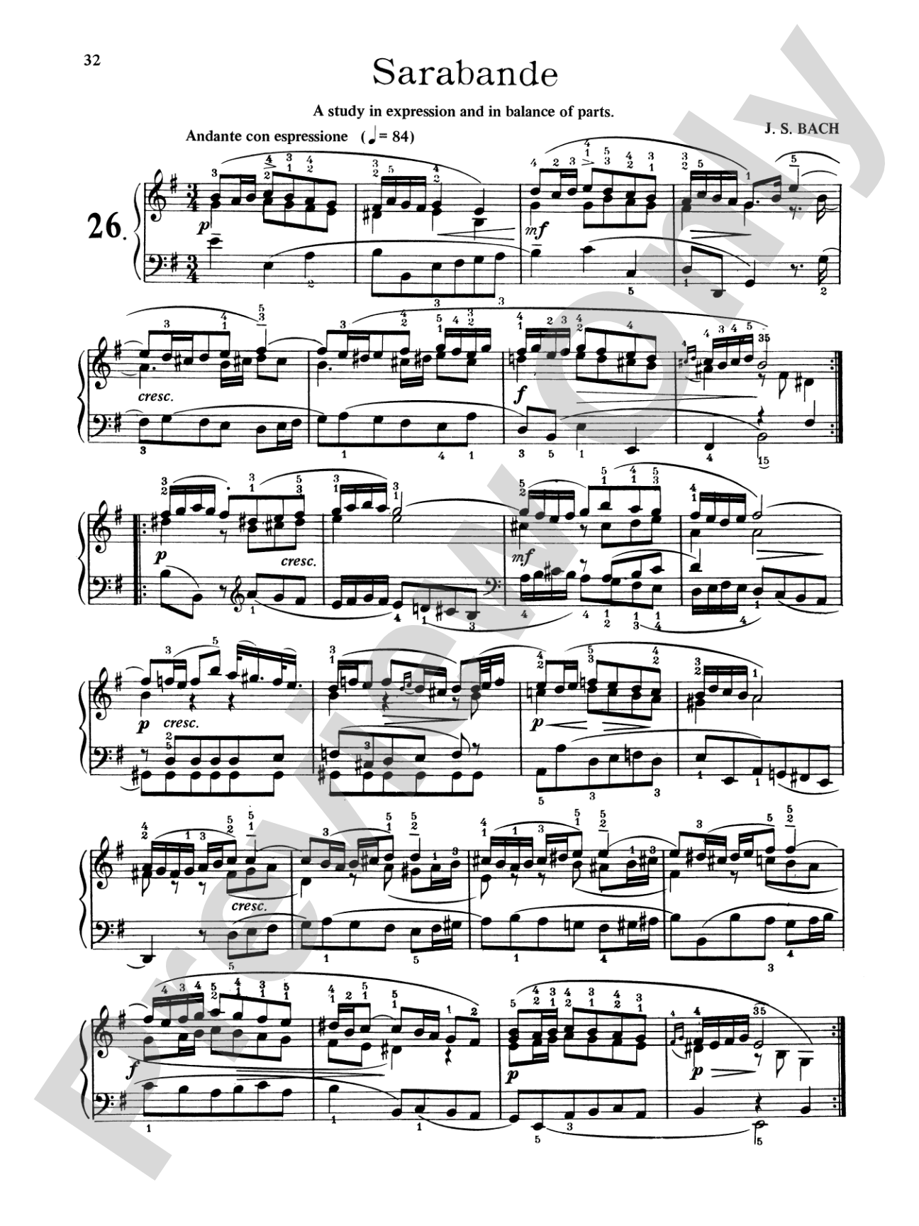 Bach: First Lessons in Bach (Ed. Carroll)