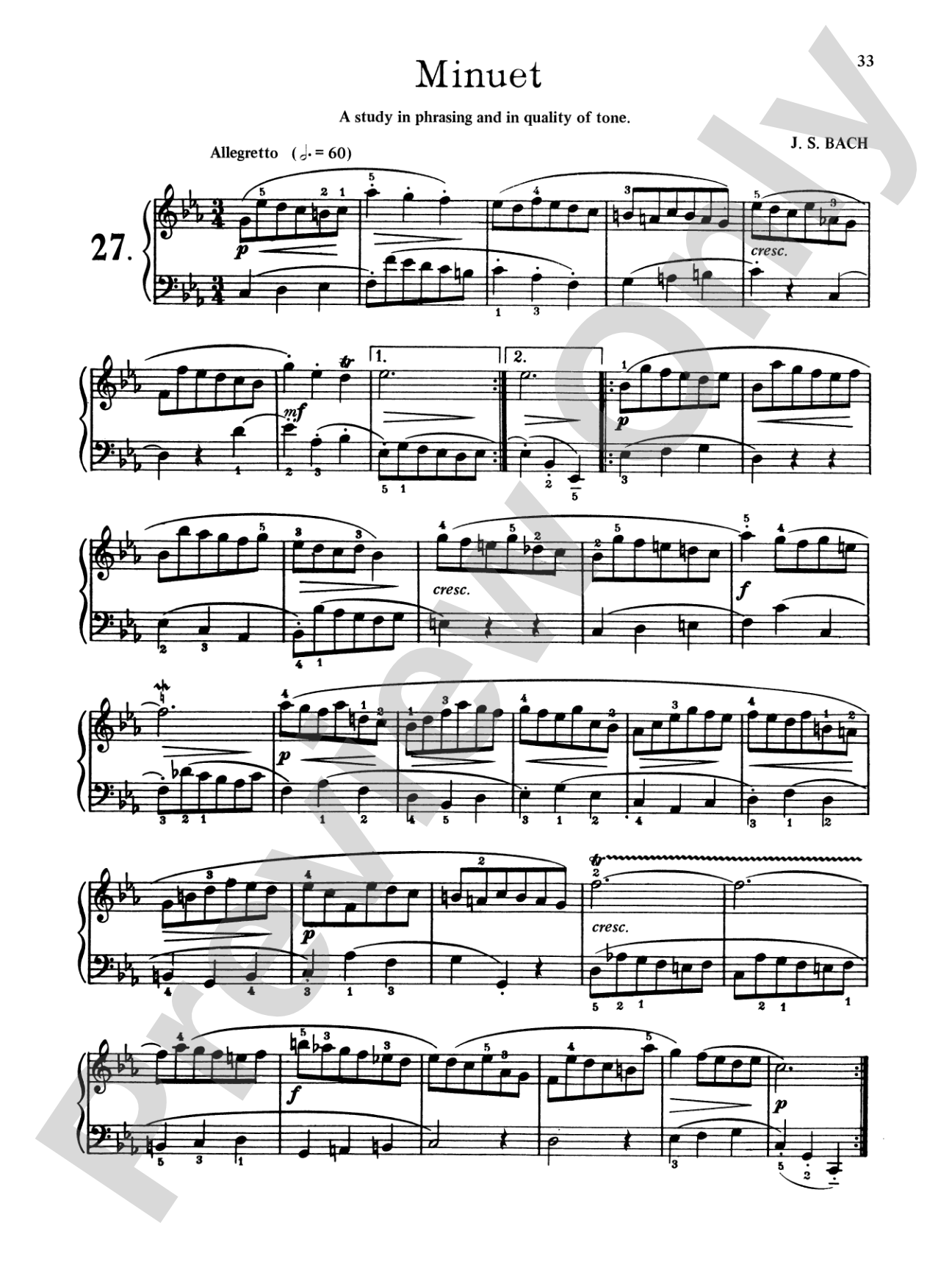 Bach: First Lessons in Bach (Ed. Carroll)