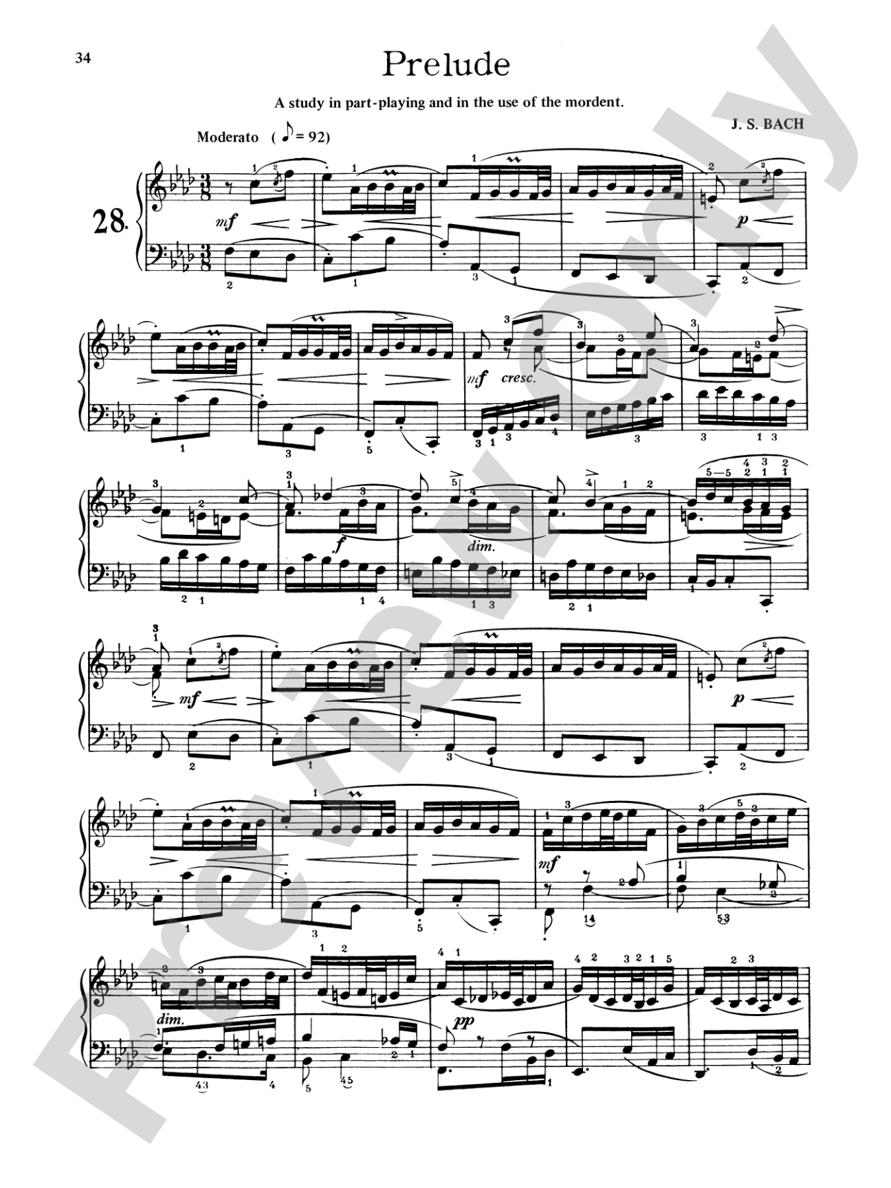 Bach: First Lessons in Bach (Ed. Carroll)
