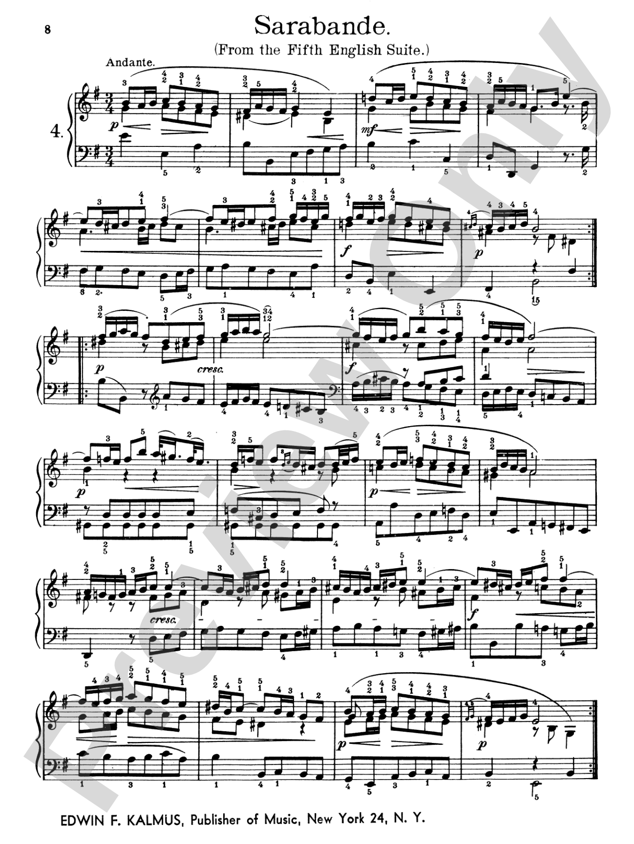 Bach: Album for the Piano (Ed. Heinze)