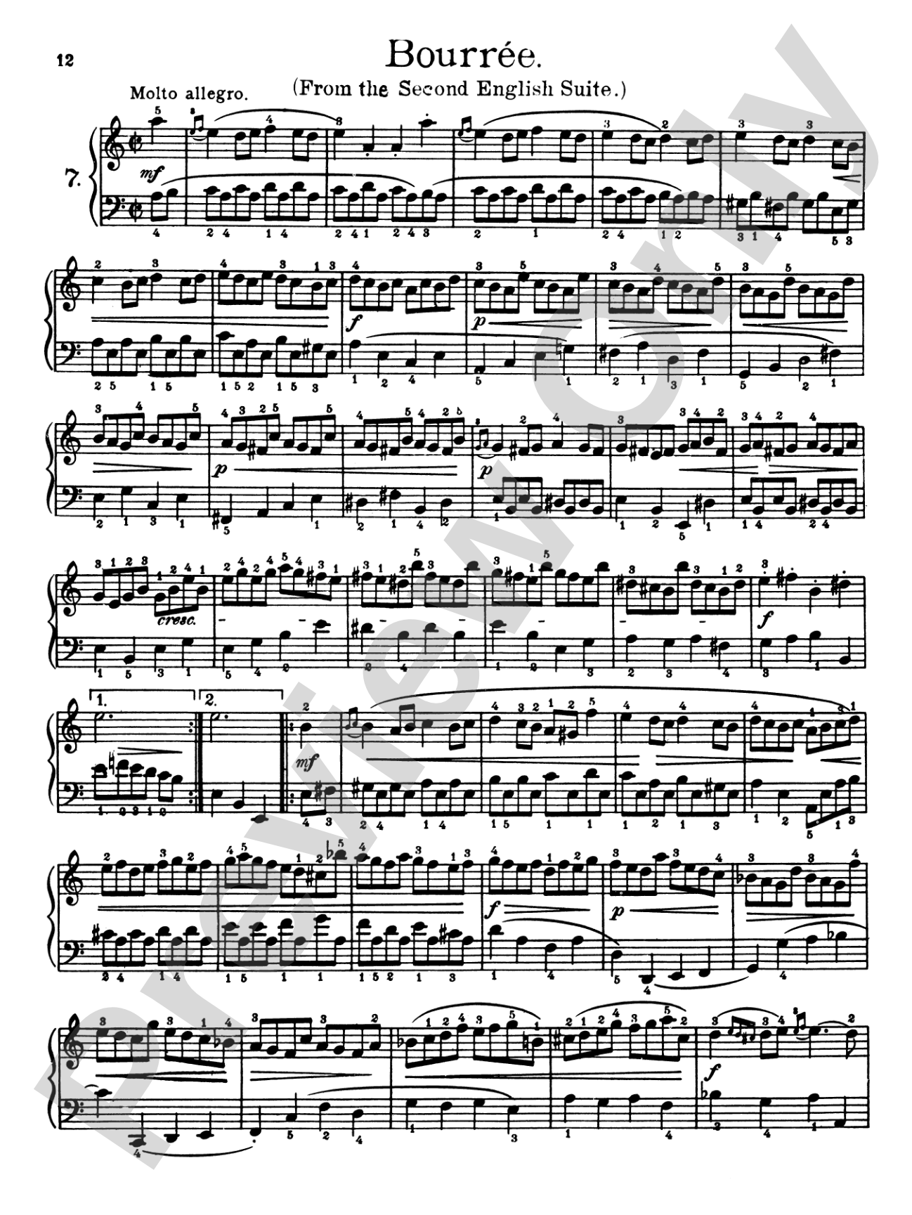 Bach: Album for the Piano (Ed. Heinze)