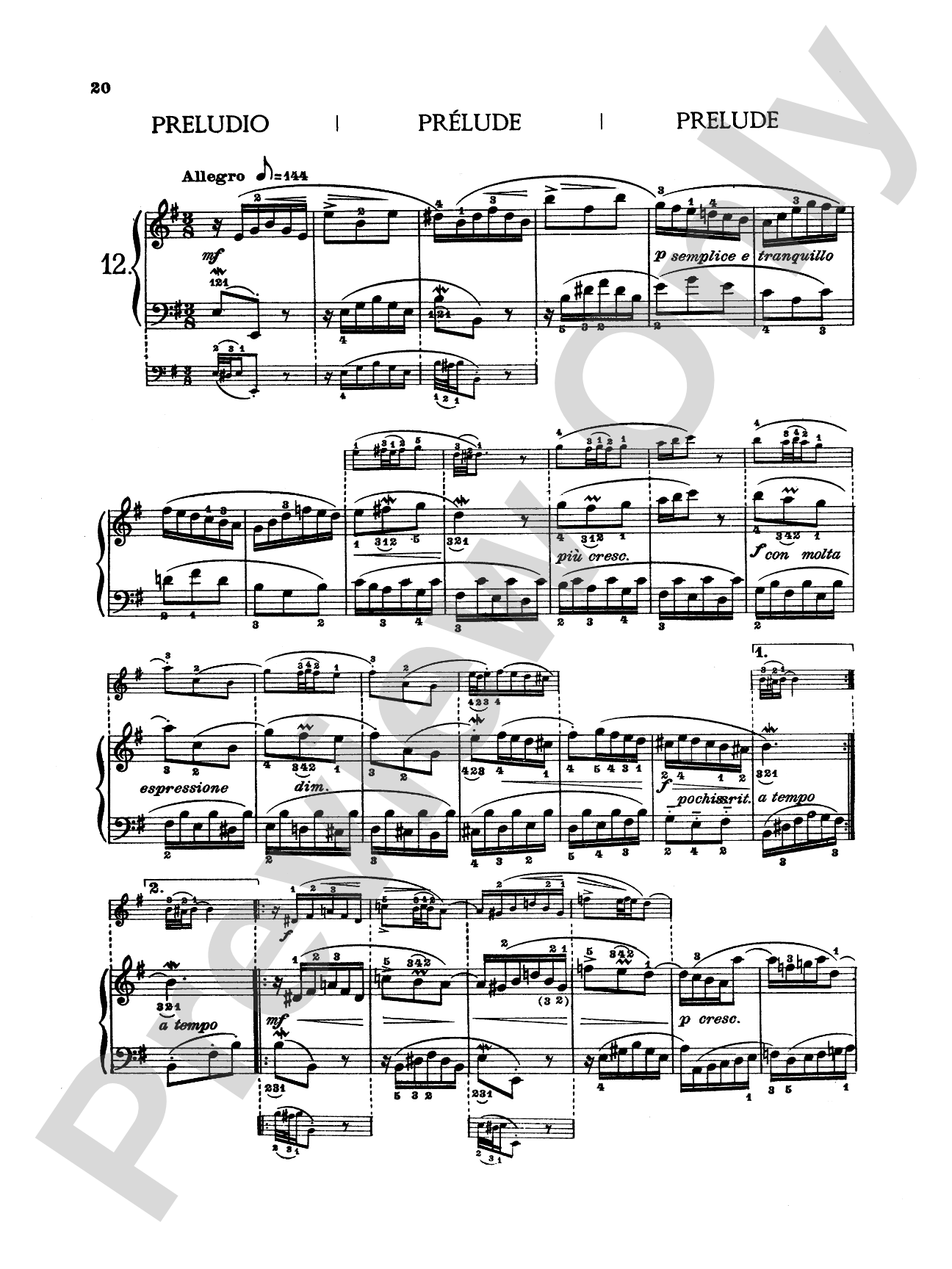 Bach: Twenty Three Easy Pieces (Ed. Mugellini)
