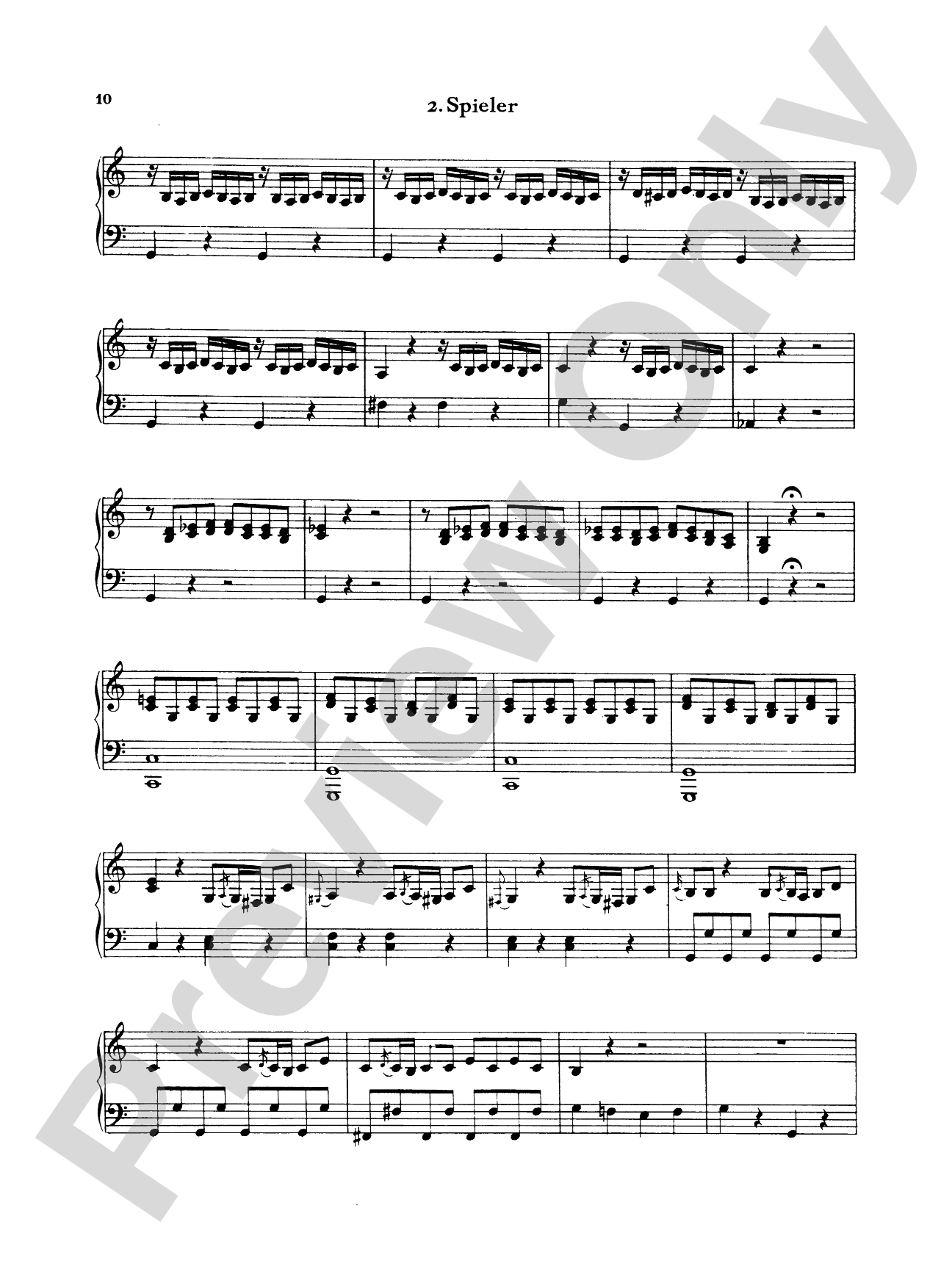 Bach: Sonata in C Major: Piano Duet (1 Piano, 4 Hands) Book