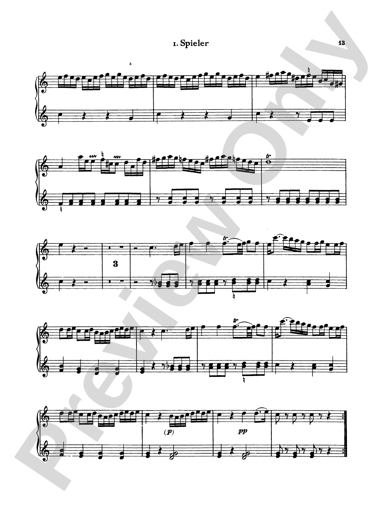 Bach: Sonata in C Major: Piano Duet (1 Piano, 4 Hands) Book