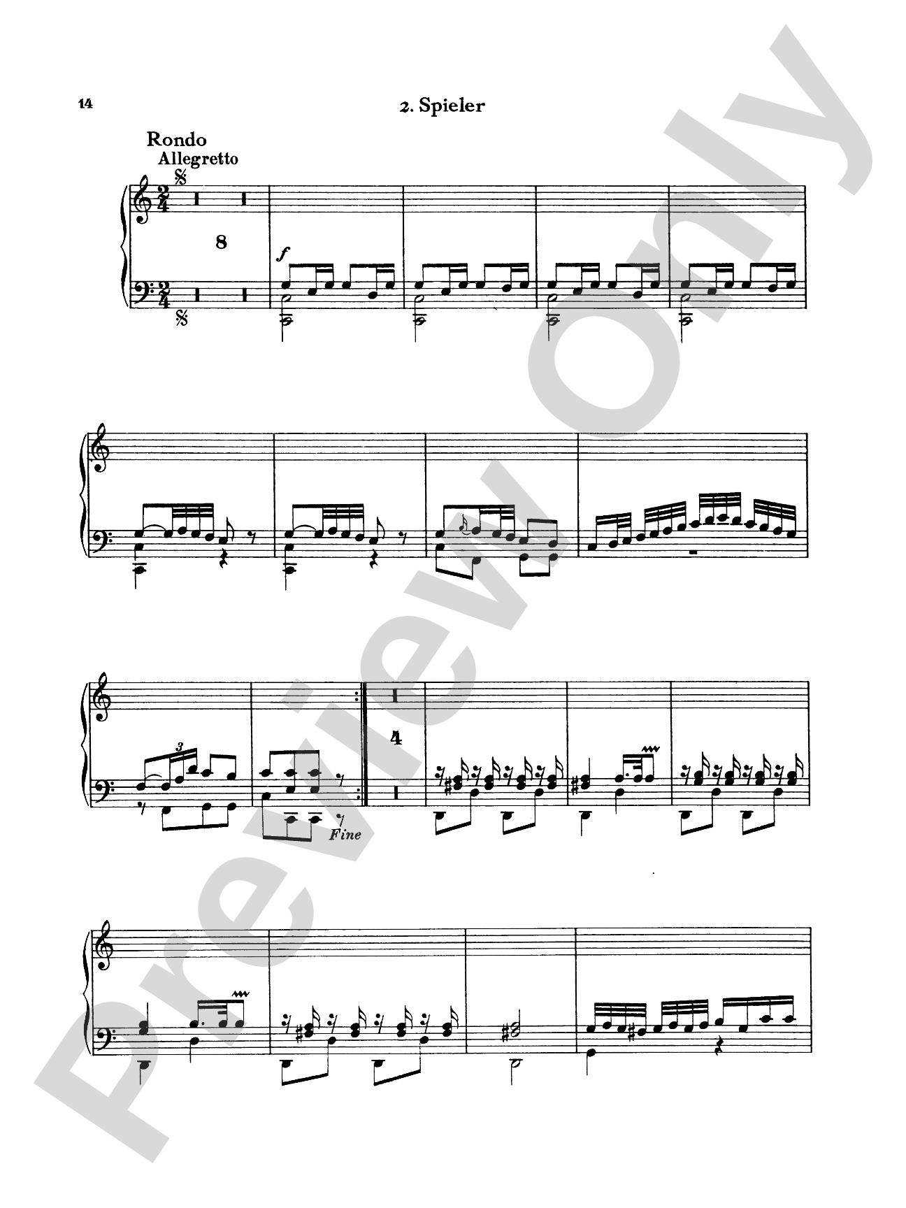 Bach: Sonata in C Major: Piano Duet (1 Piano, 4 Hands) Book