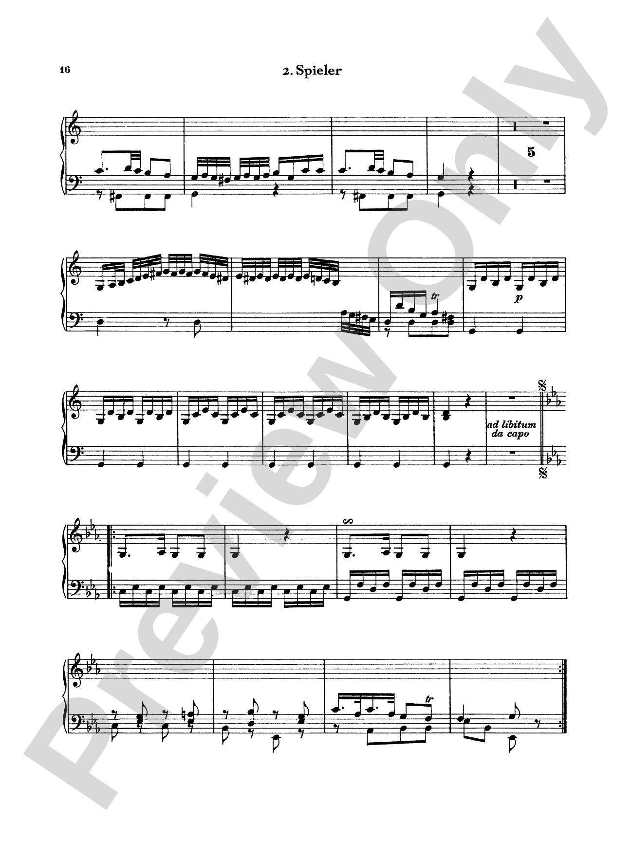 Bach: Sonata in C Major: Piano Duet (1 Piano, 4 Hands) Book