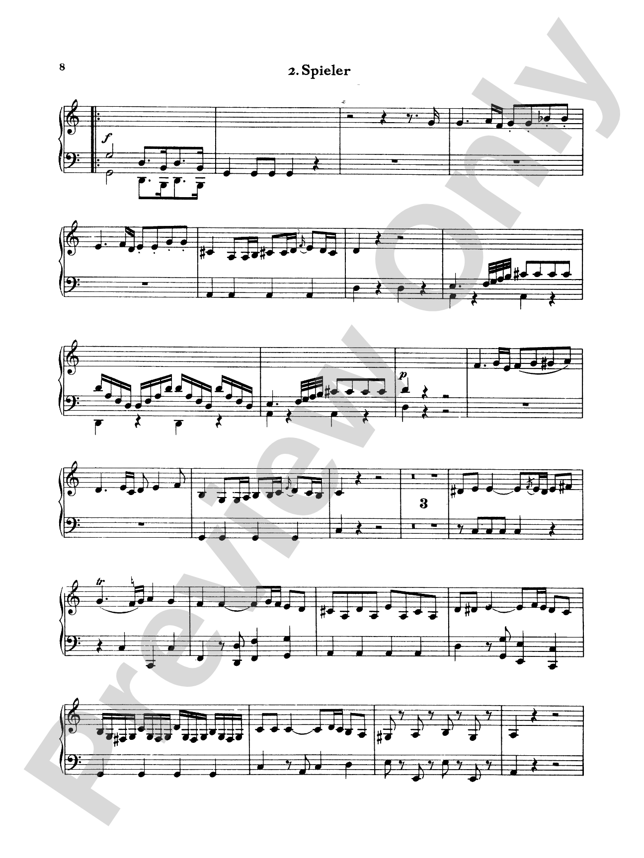 Bach: Sonata in C Major: Piano Duet (1 Piano, 4 Hands) Book