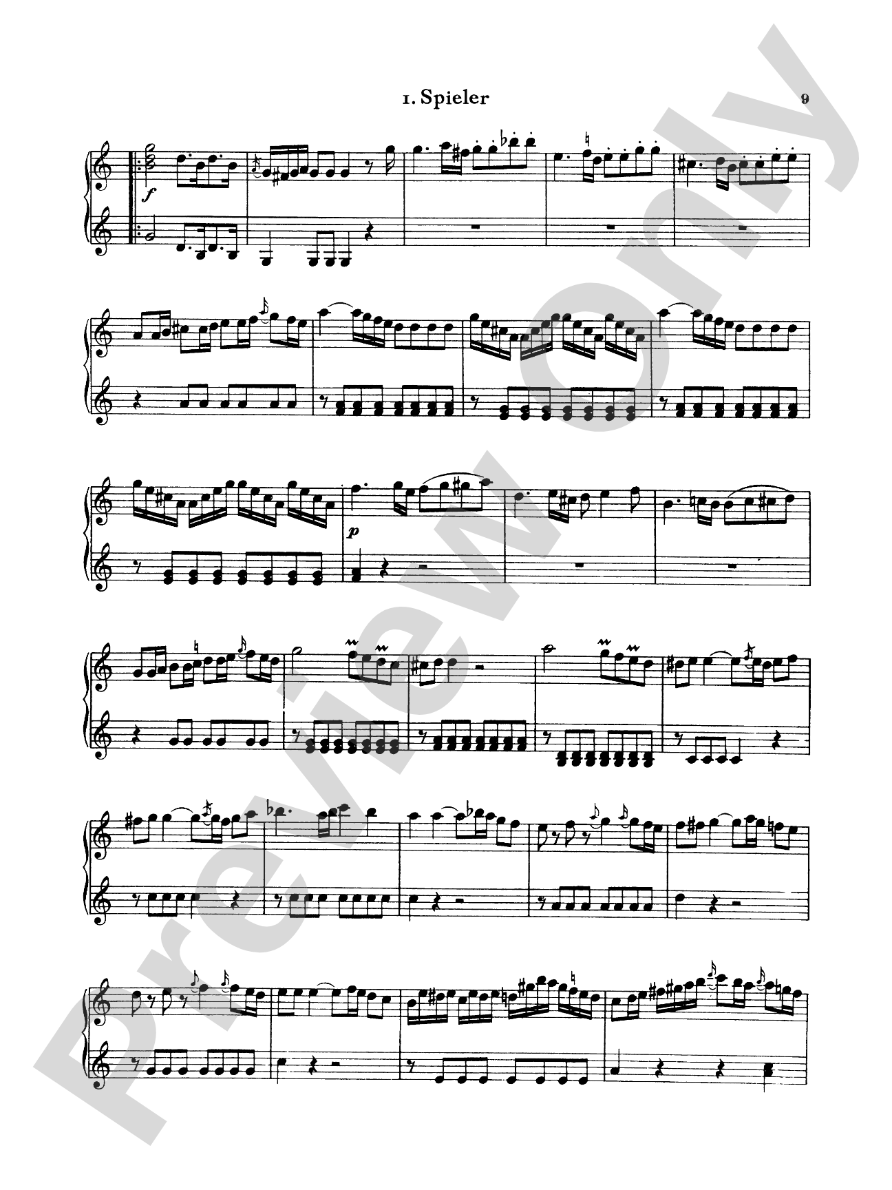 Bach: Sonata in C Major: Piano Duet (1 Piano, 4 Hands) Book