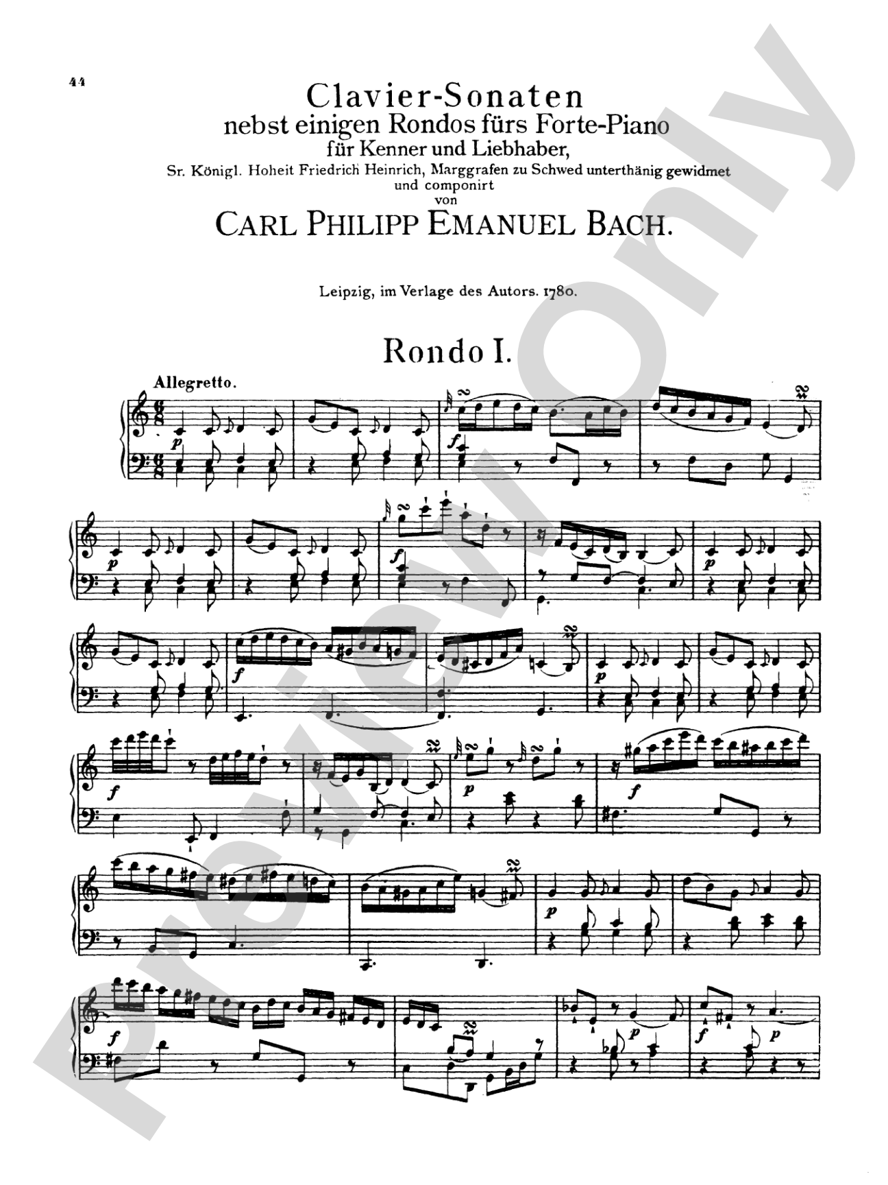 Bach: Sonatas, Fantasias & Rondos (Volume I)