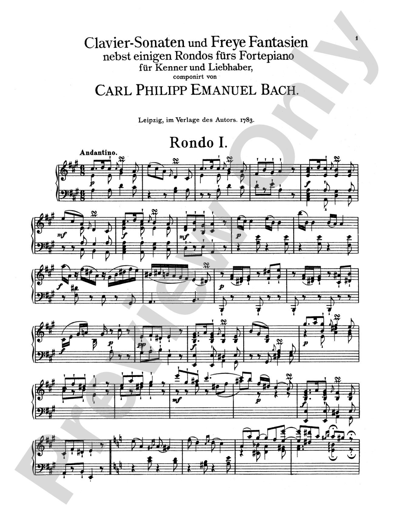 Bach: Sonatas, Fantasias & Rondos (Volume II): Piano Book
