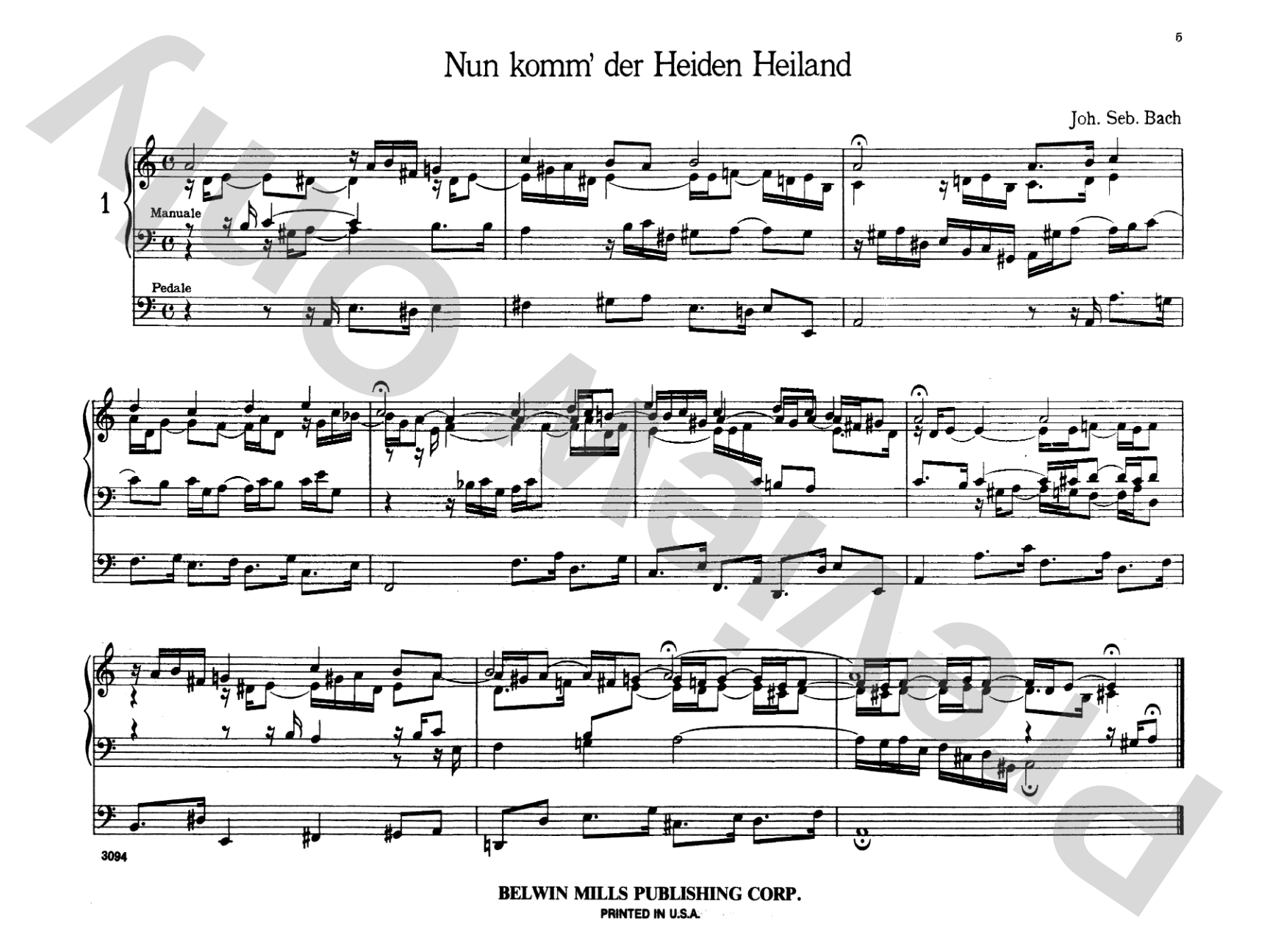 Bach: Organbook (Orgelbuchlein)