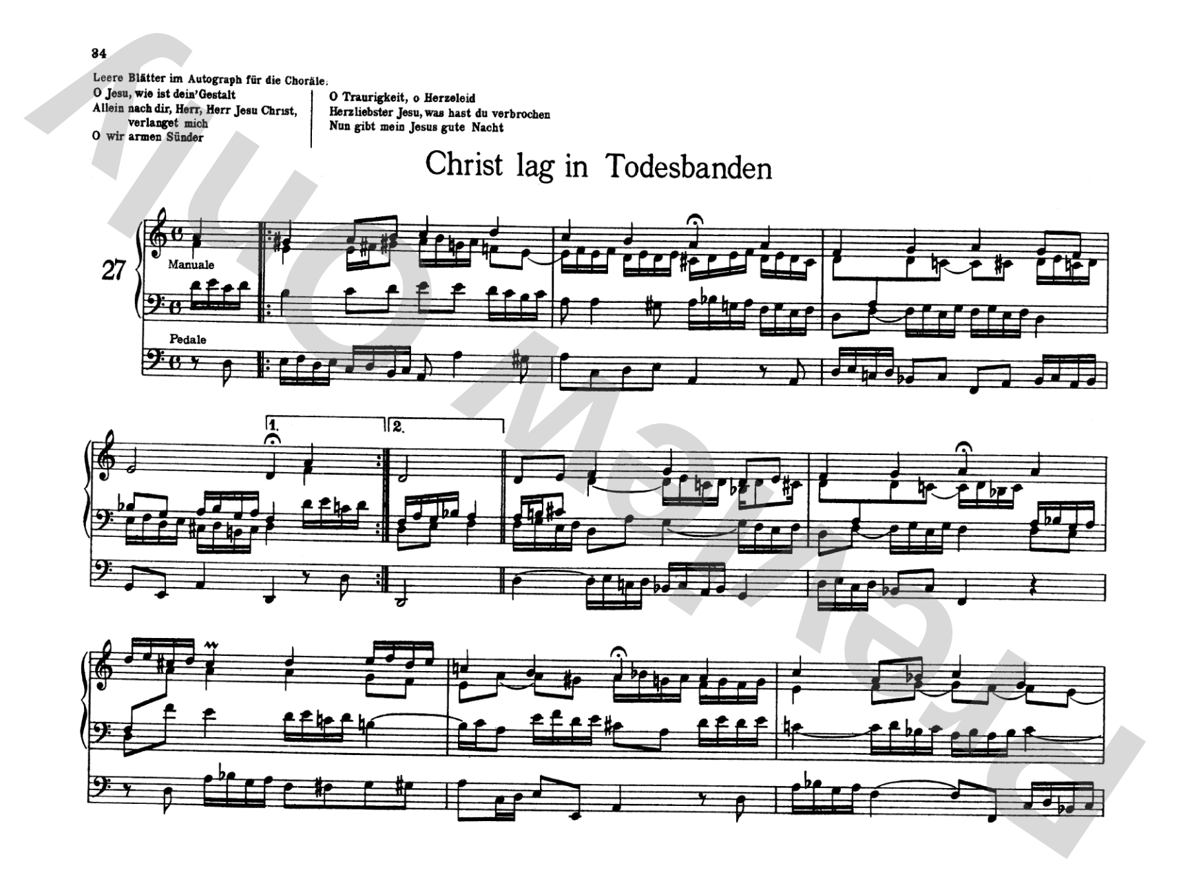 Bach: Organbook (Orgelbuchlein)