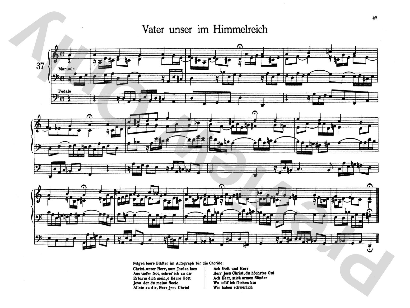 Bach: Organbook (Orgelbuchlein)